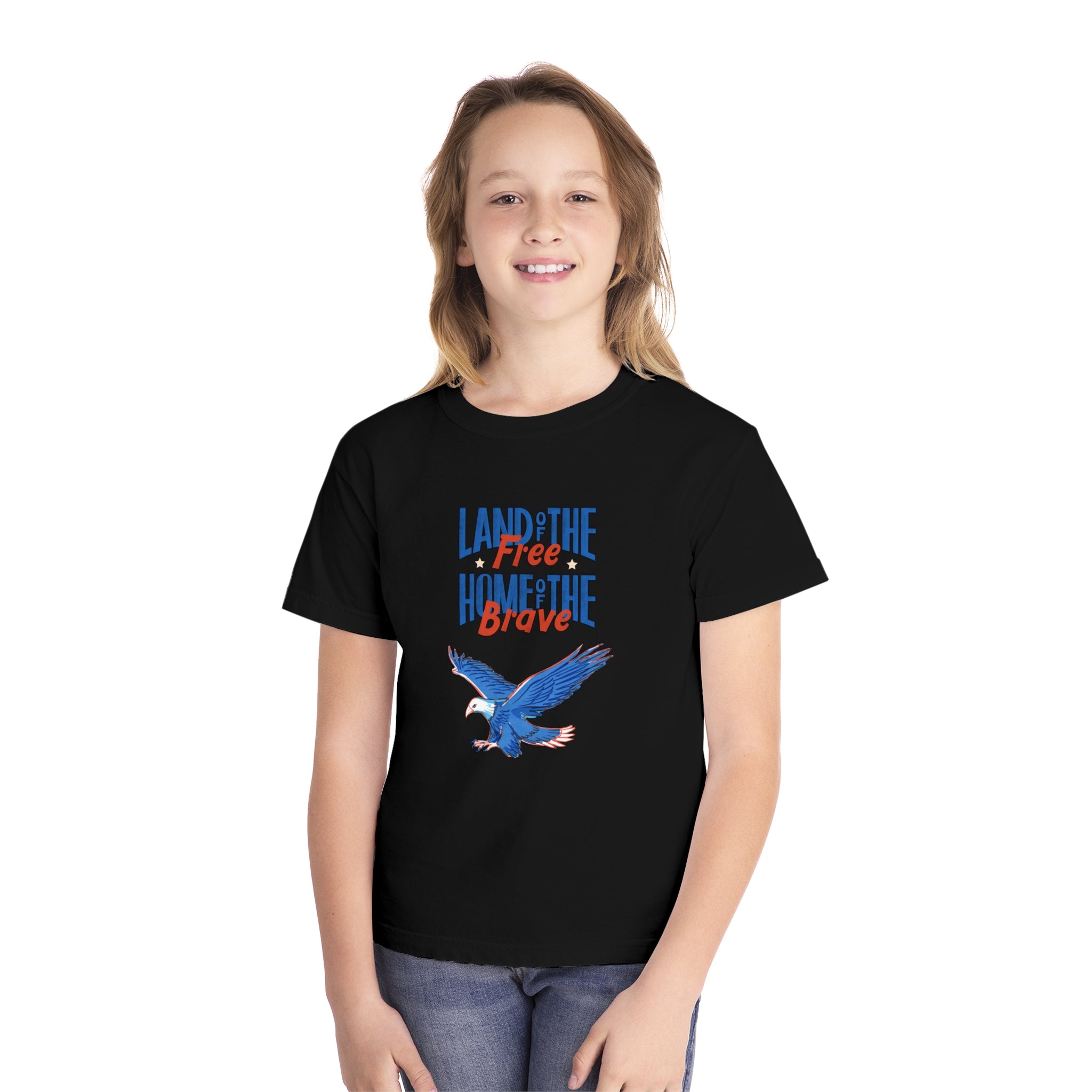 Land Of The Free Home Of The Brave Youth Midweight Tee