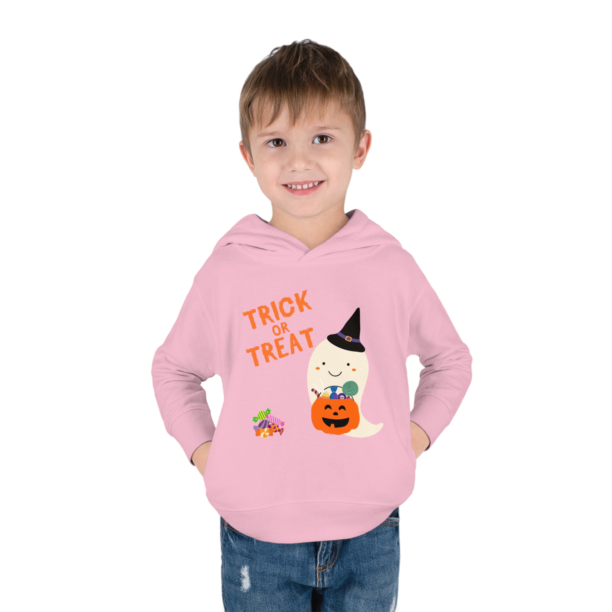 Trick or Treat Toddler Pullover Fleece Hoodie