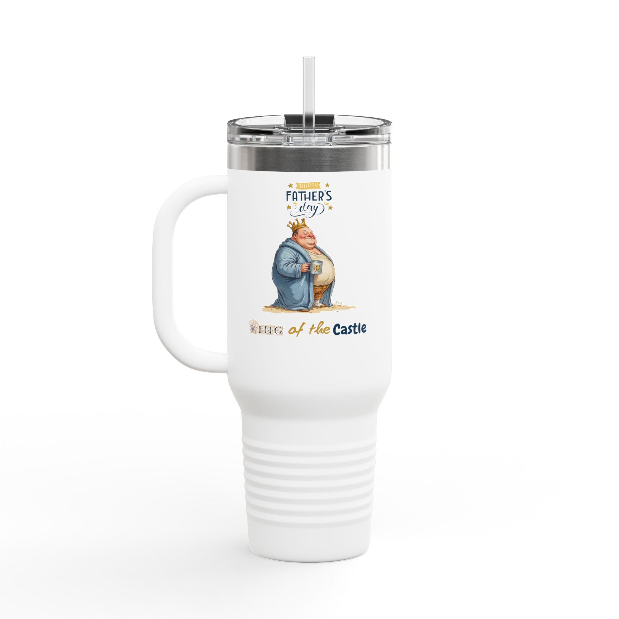 Father's Day King of the Castle Insulated Travel Mug