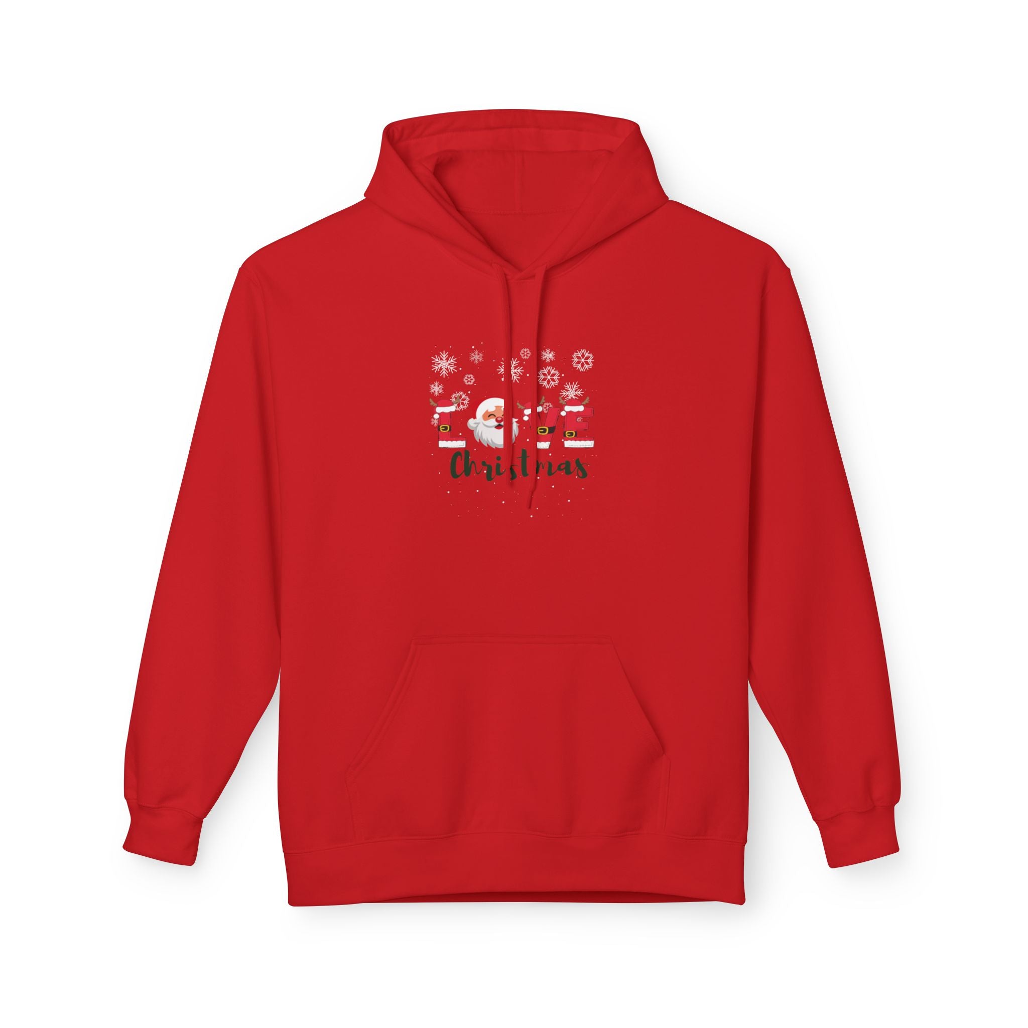 Santa Claus Loves Christmas Unisex Midweight Softstyle Fleece Hoodie