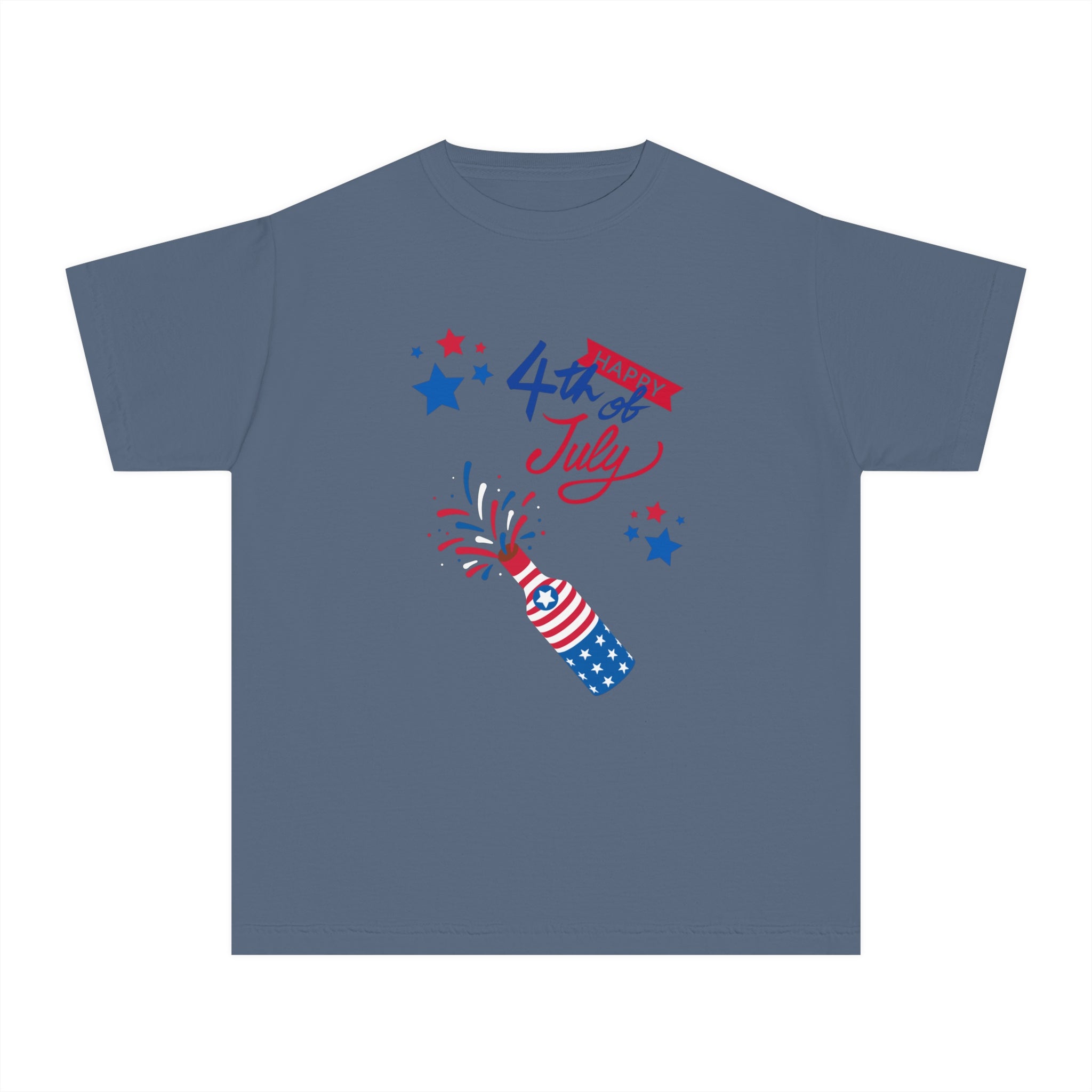 Happy 4th Of July Celebration Youth Midweight Tee