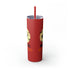 Happy All Hallows Eve Skinny Tumbler with Straw, 20oz