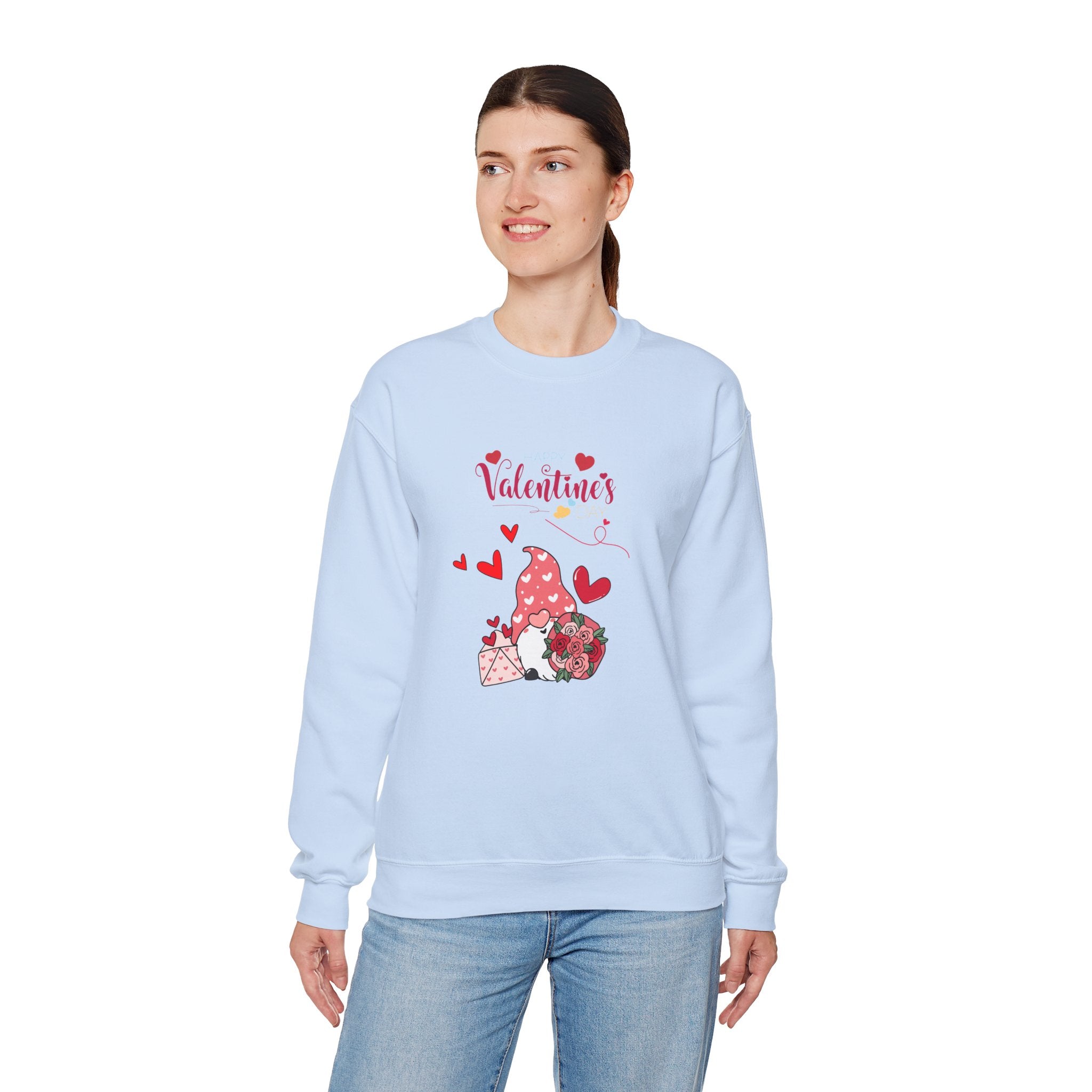 Gnome Valentine's Day Unisex Heavy Blend™ Crewneck Sweatshirt