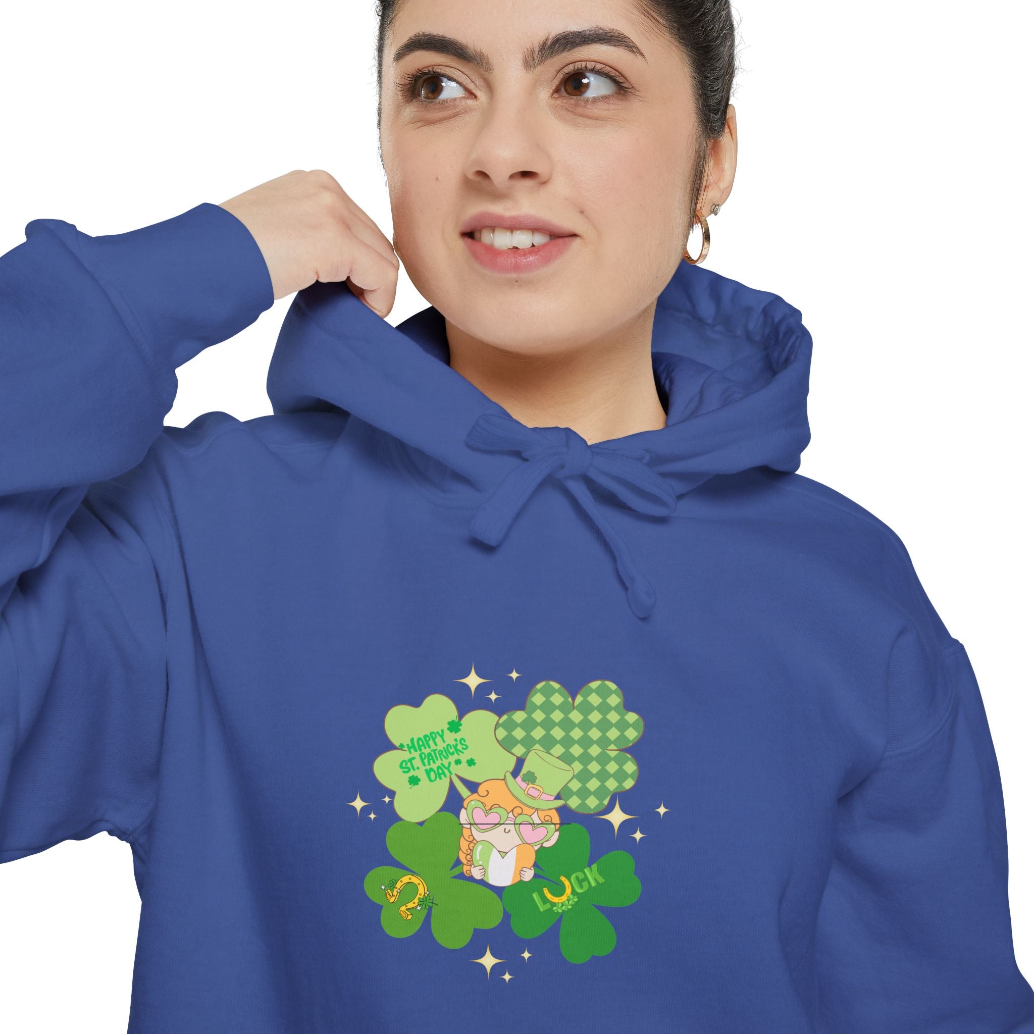 Retro St.Paddy's Day Unisex Garment-Dyed Hoodie
