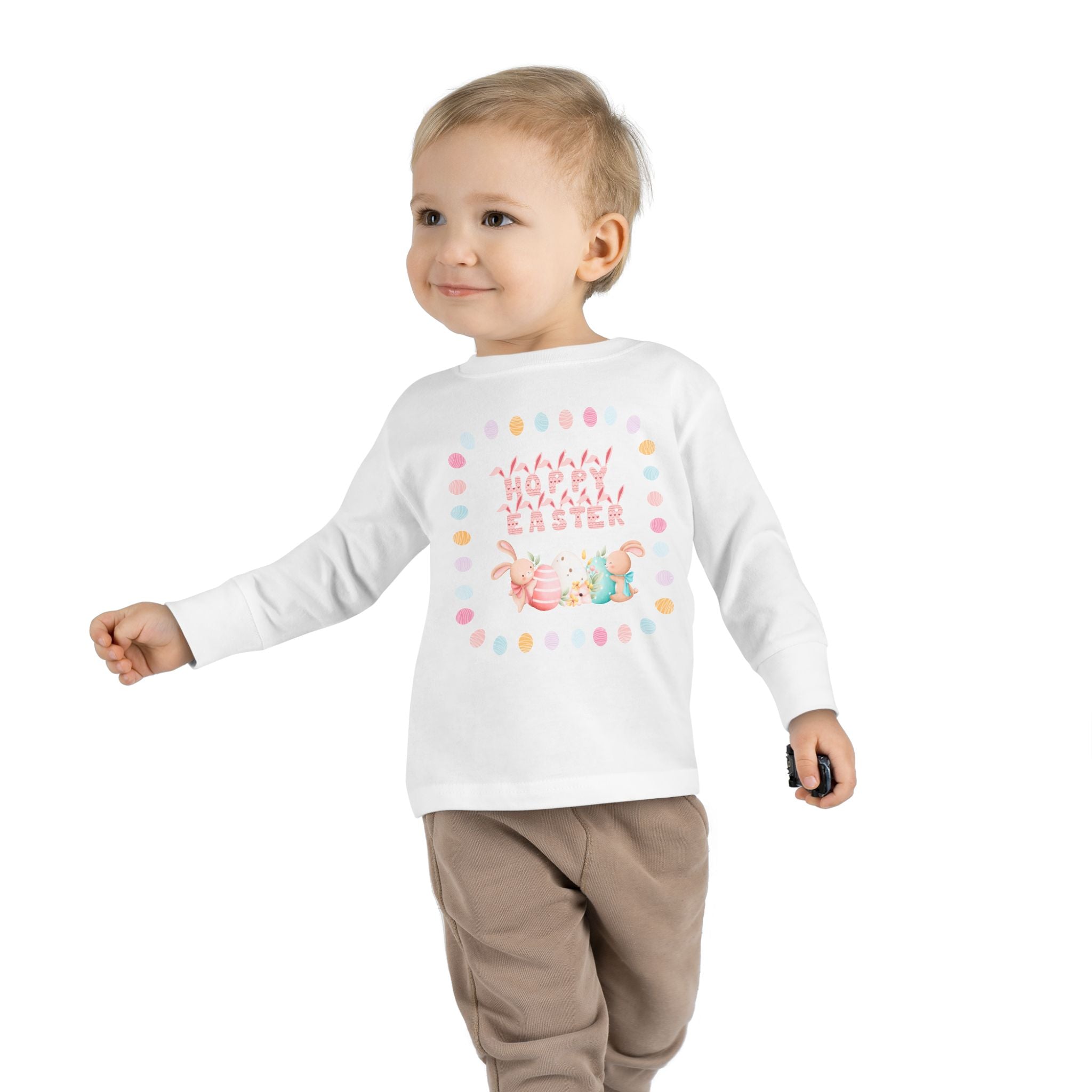 Hoppy Easter Toddler Long Sleeve Tee