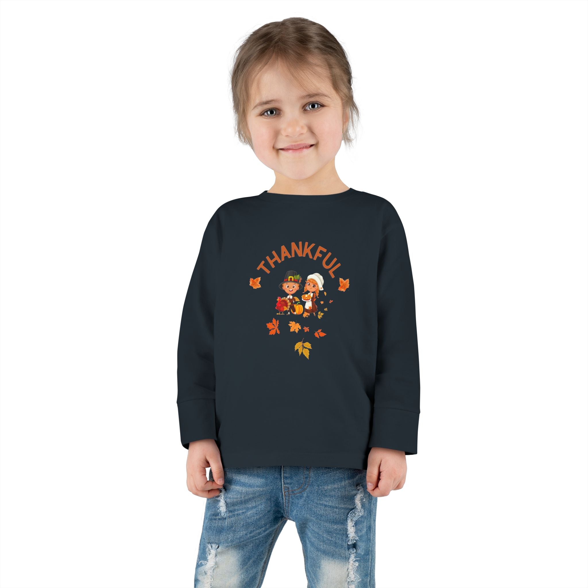 Pilgrims Turkey Day Toddler Long Sleeve Tee