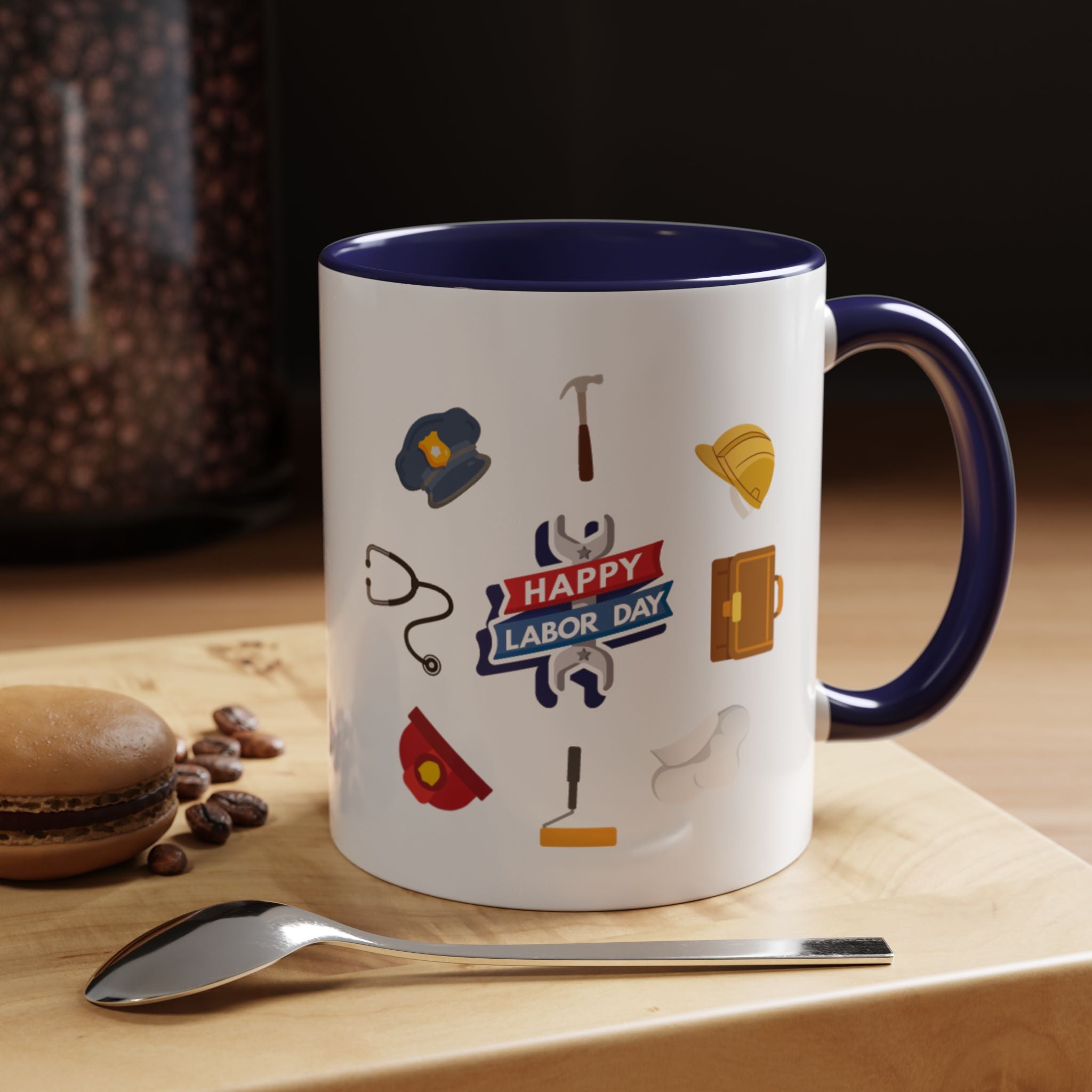 Happy Labor Day Wishes Accent Coffee Mug (11, 15oz)