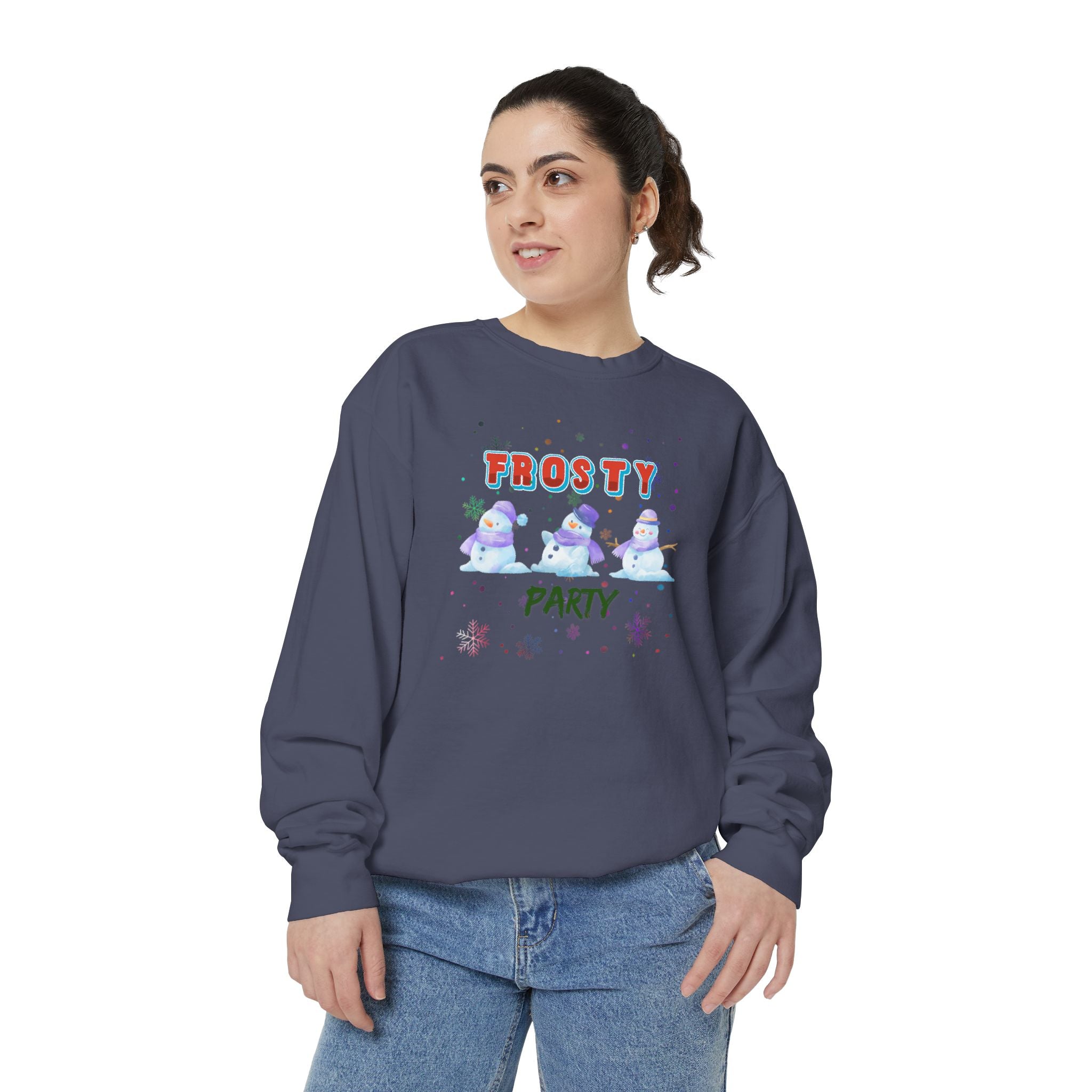 Frosty Party Unisex Garment-Dyed Sweatshirt