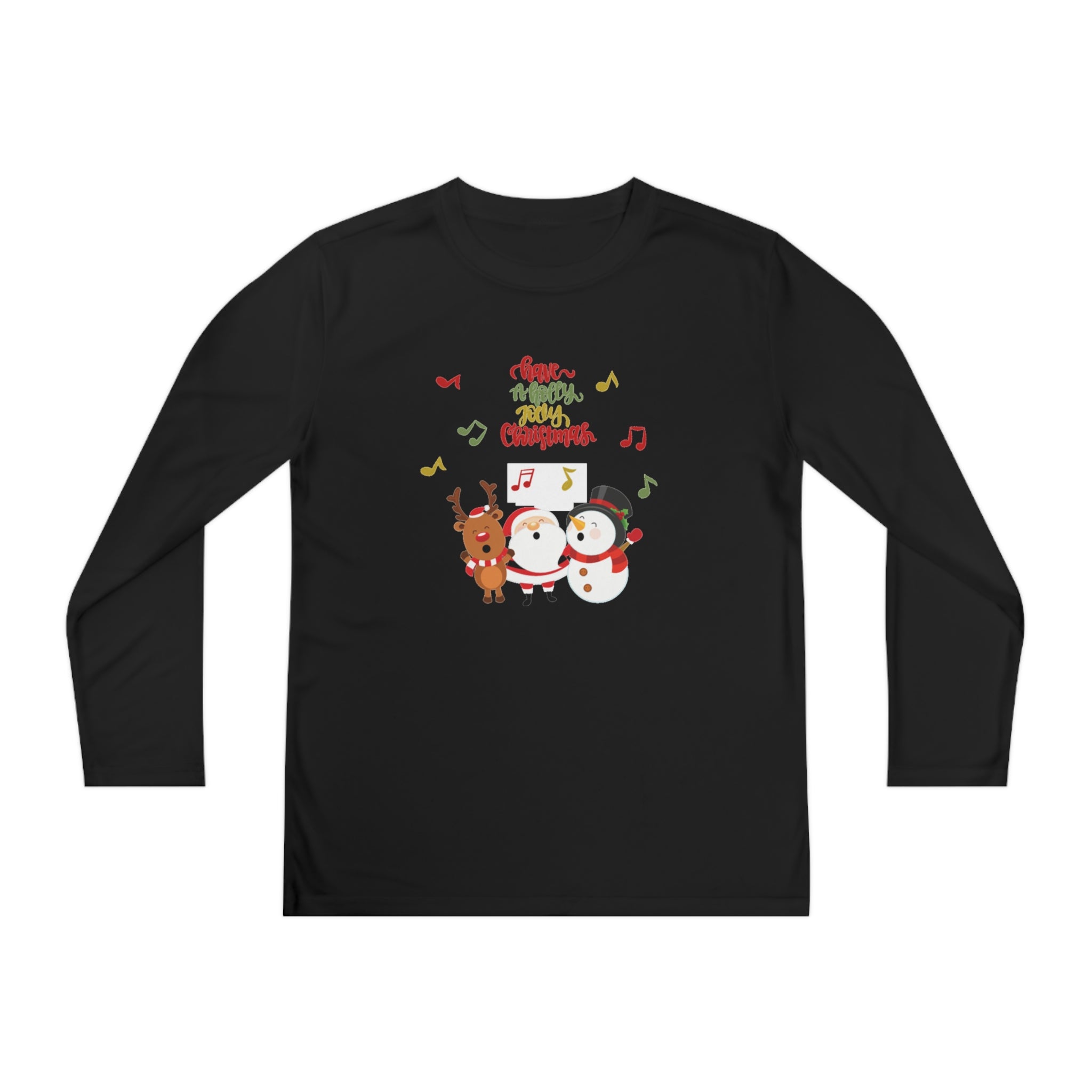 Have A Holly Jolly Christmas Youth Long Sleeve Competitor Tee