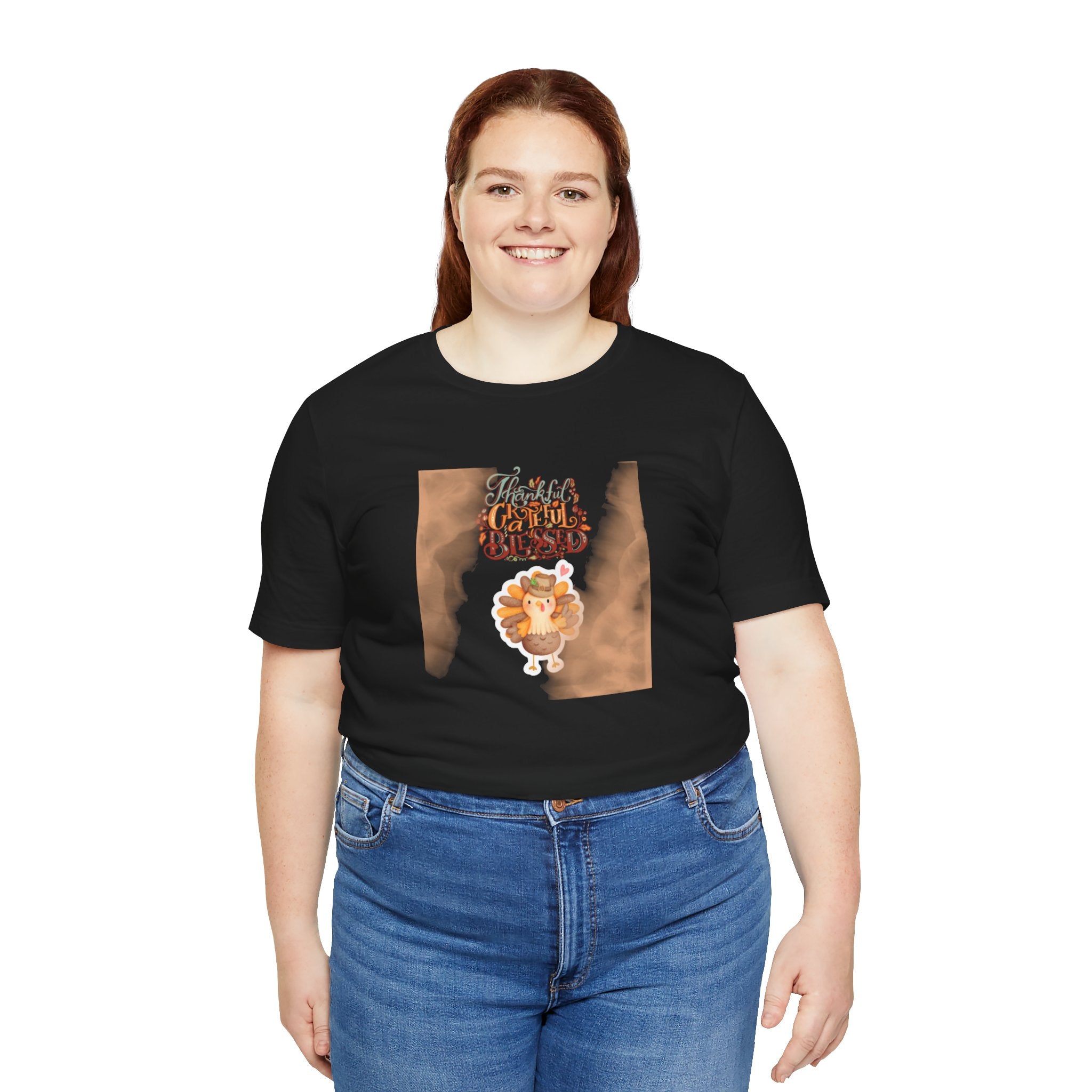 Thankful Grateful Blessed Unisex Jersey Short Sleeve Tee