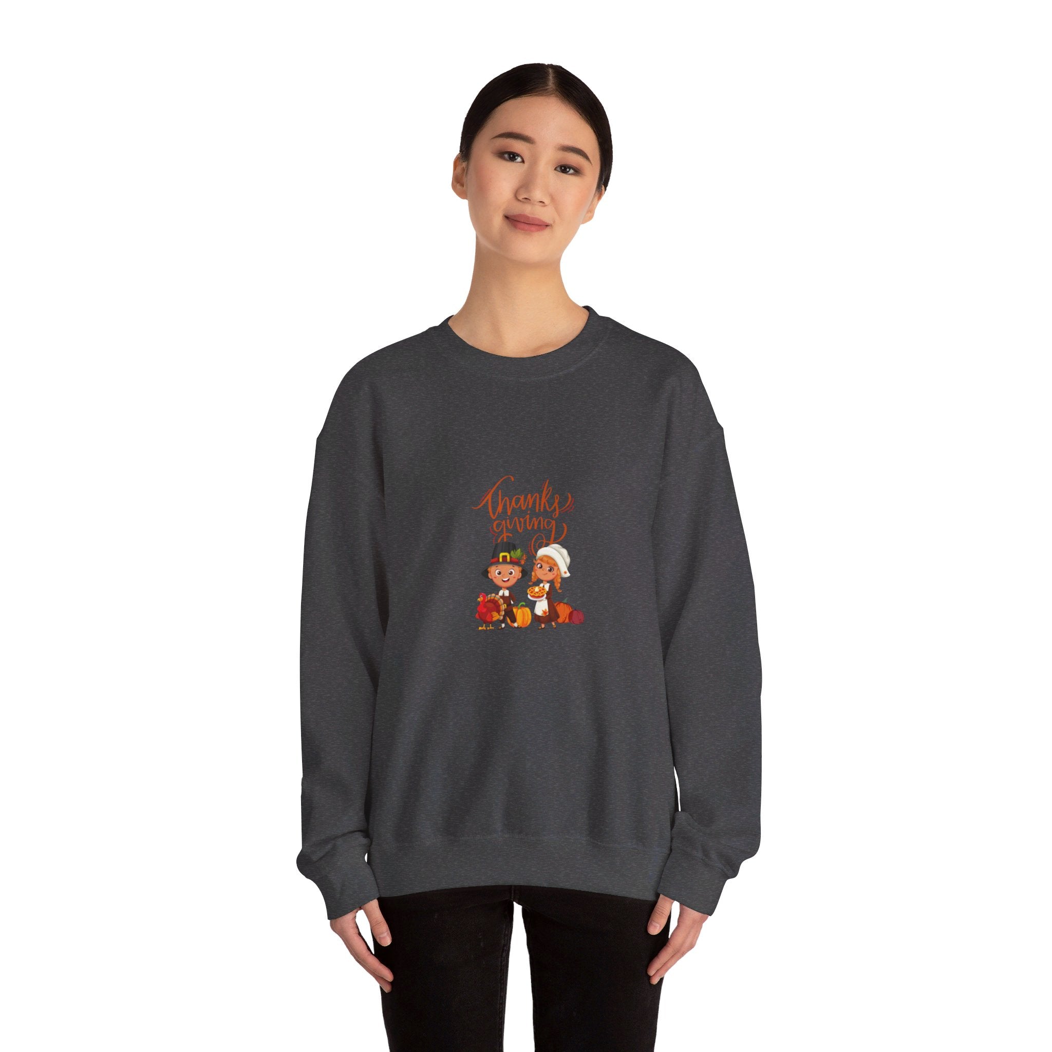 Happy Thanksgiving Unisex Heavy Blend™ Crewneck Sweatshirt