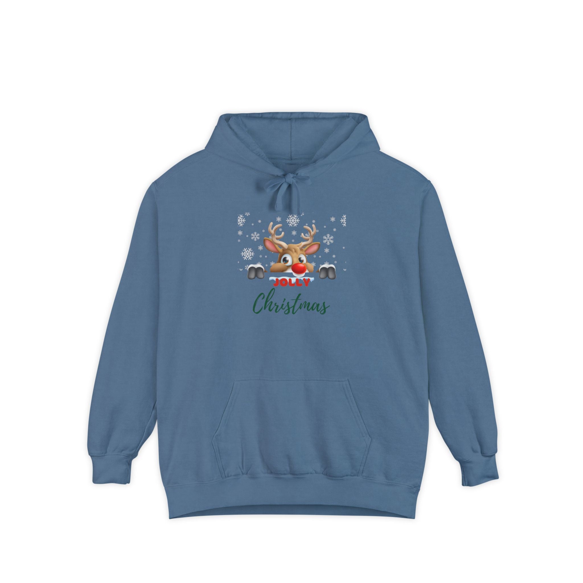 Jolly Christmas Unisex Garment-Dyed Hoodie