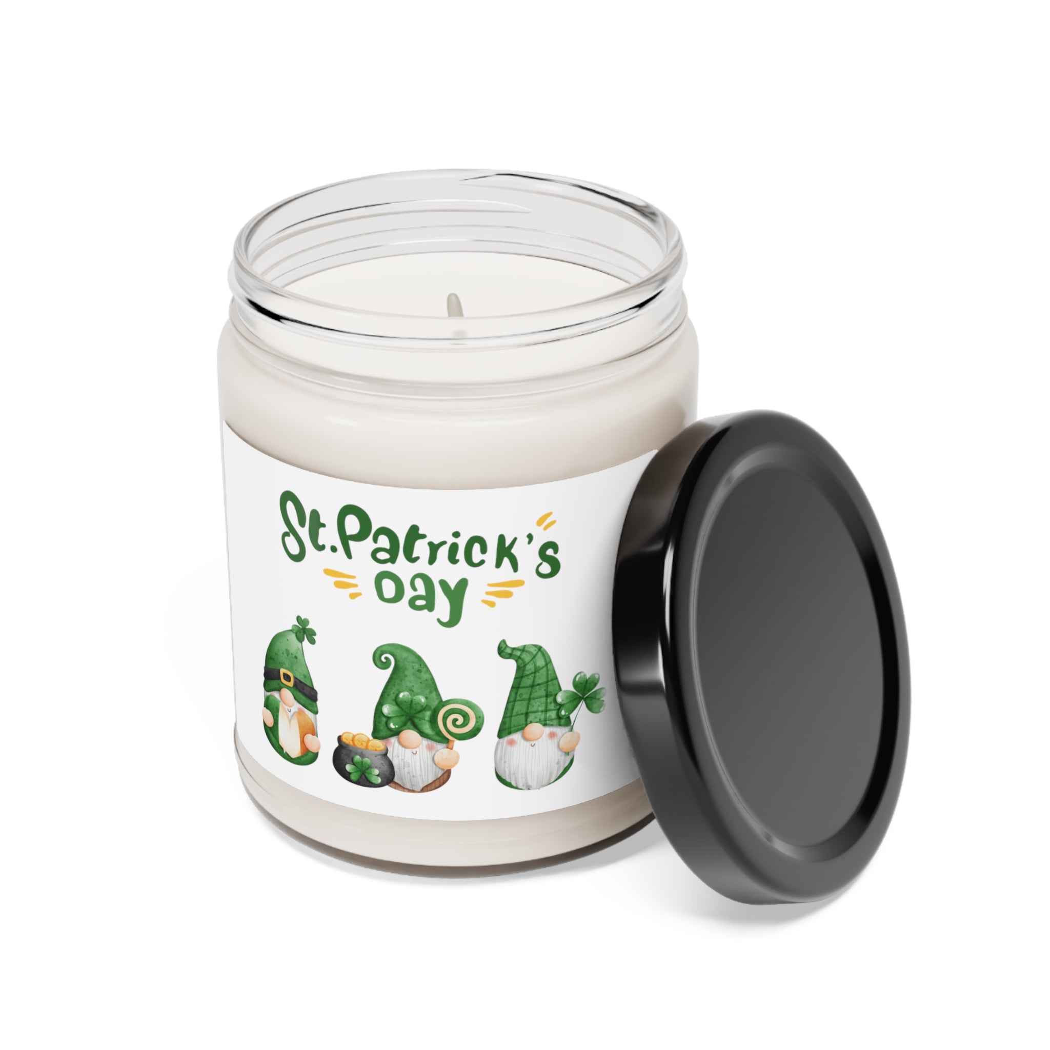 St Patty's Day Gnome Scented Soy Candle, 9oz