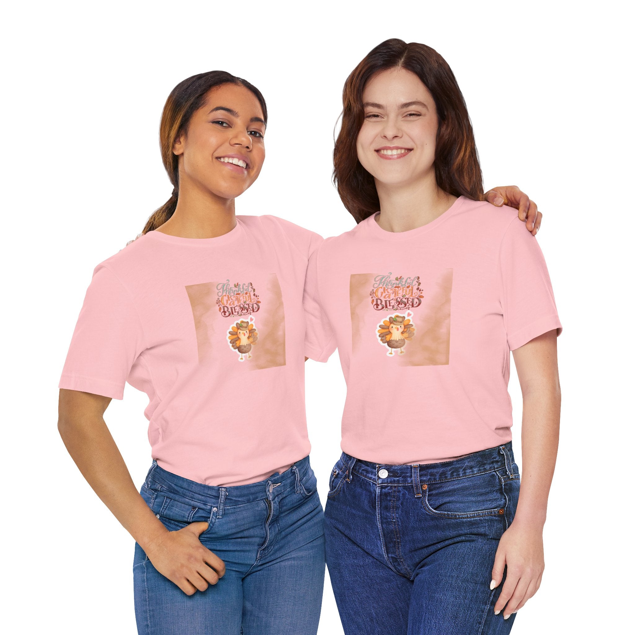Thankful Grateful Blessed Unisex Jersey Short Sleeve Tee