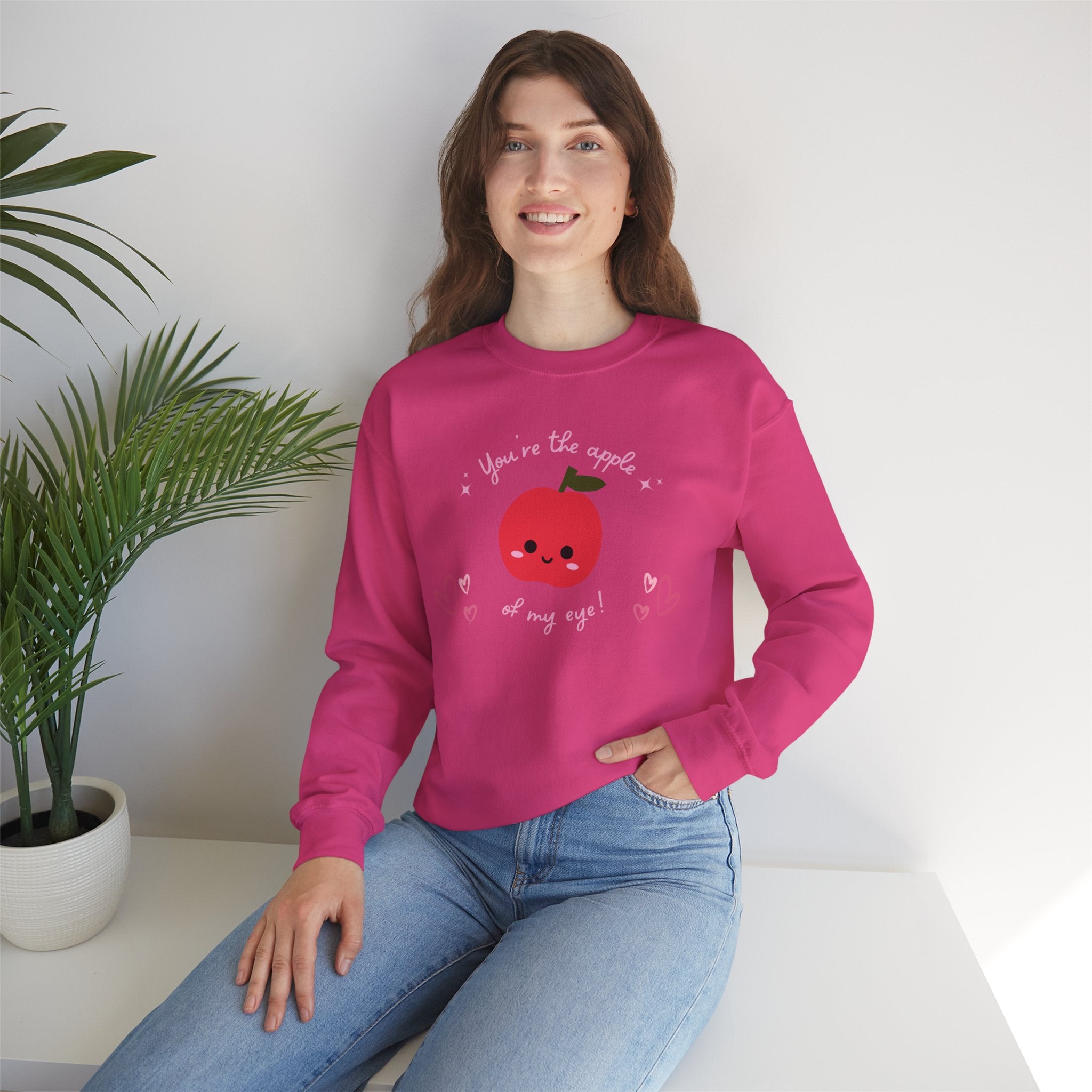 You Are The Apple Of My Eyes Unisex Heavy Blend™ Crewneck Sweatshirt