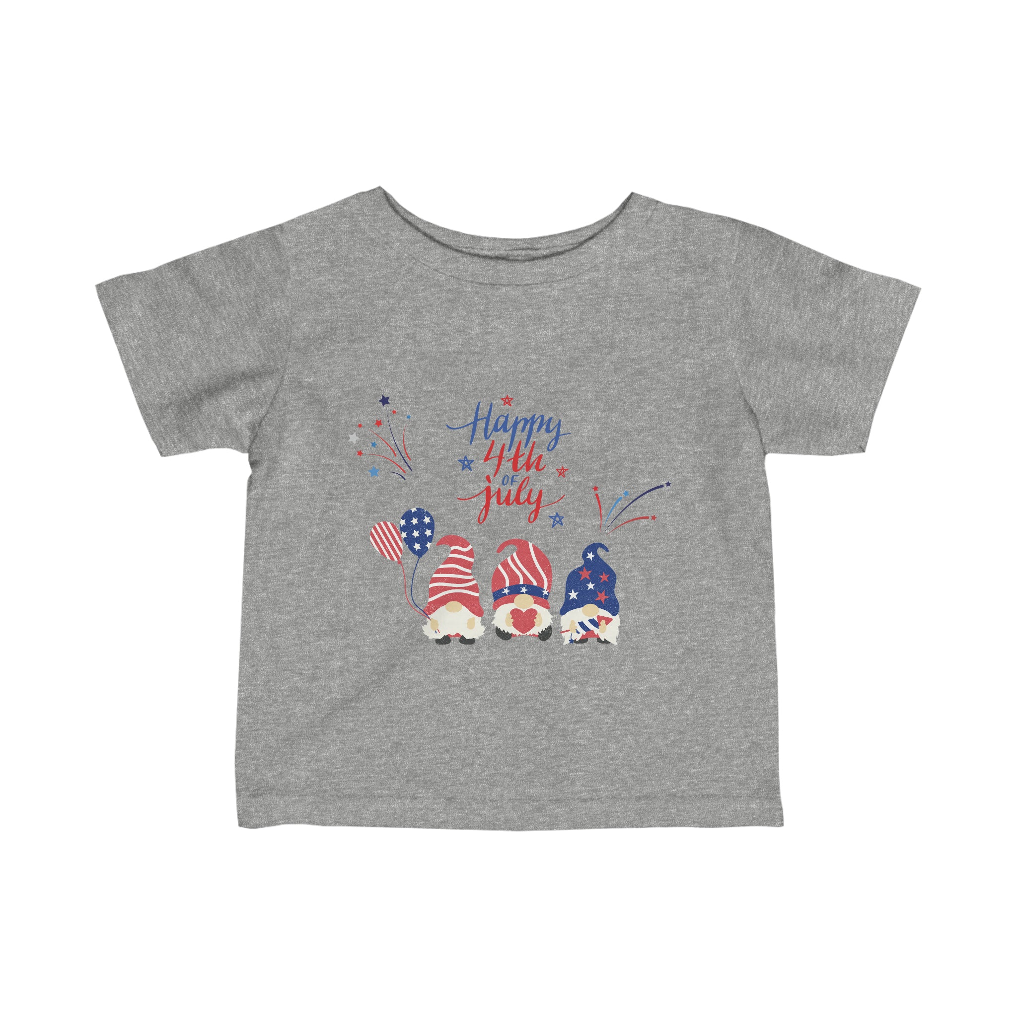 Happy 4th Of July Gnome Infant Fine Jersey Tee