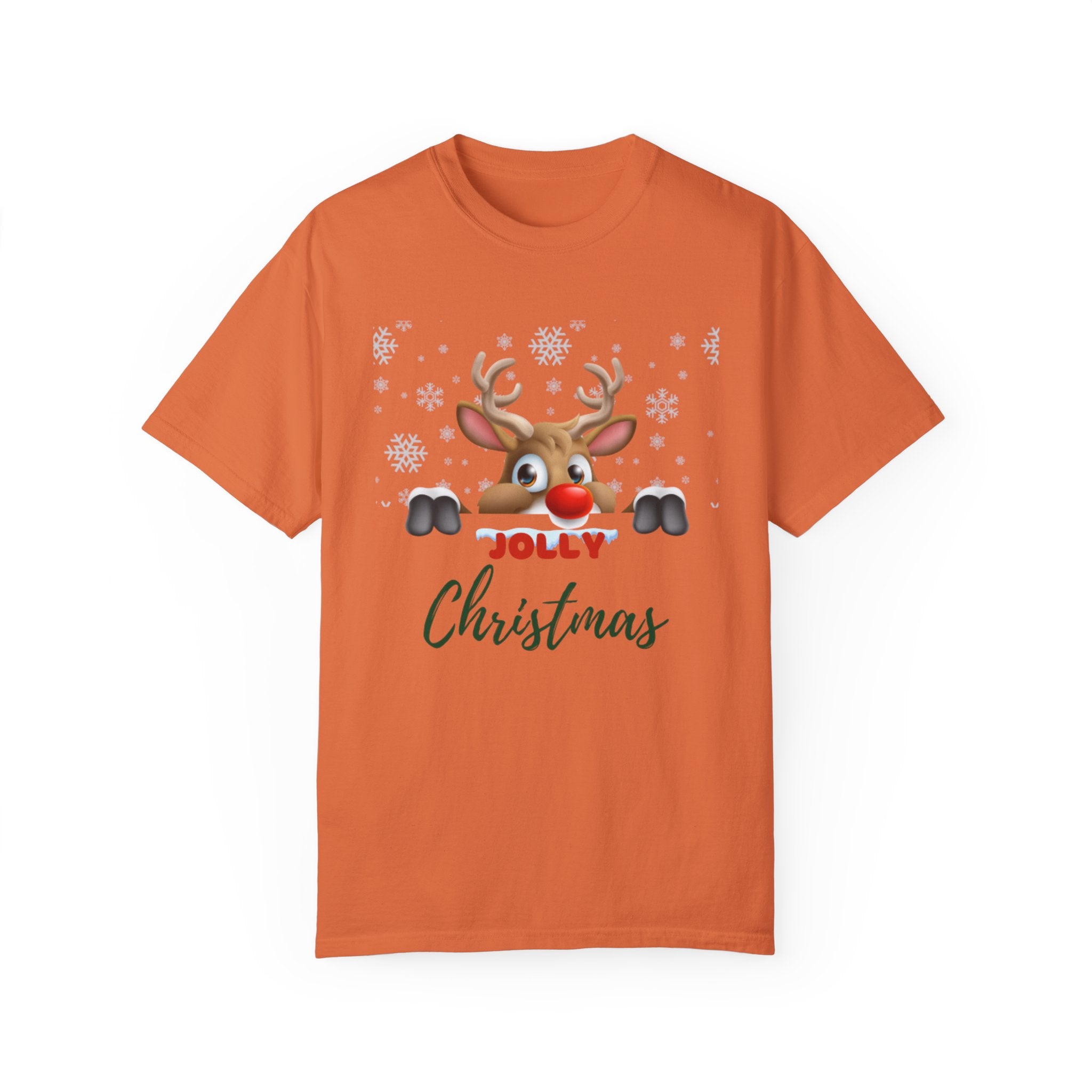 Jolly Christmas Unisex Garment-Dyed T-shirt