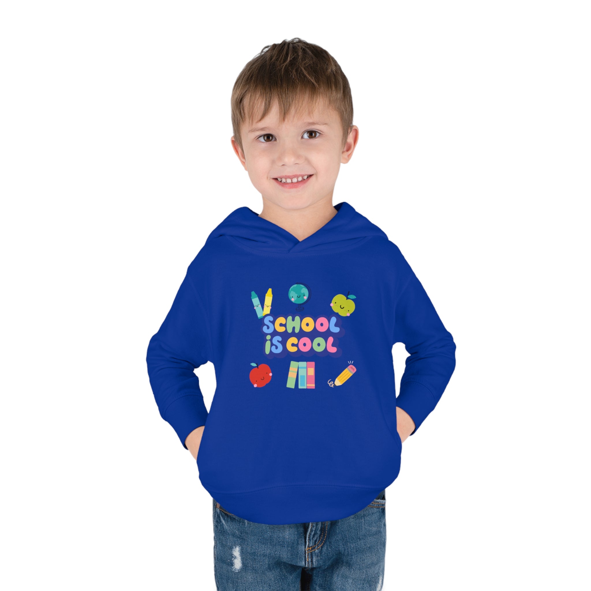 School Is Cool Toddler Pullover Fleece Hoodie