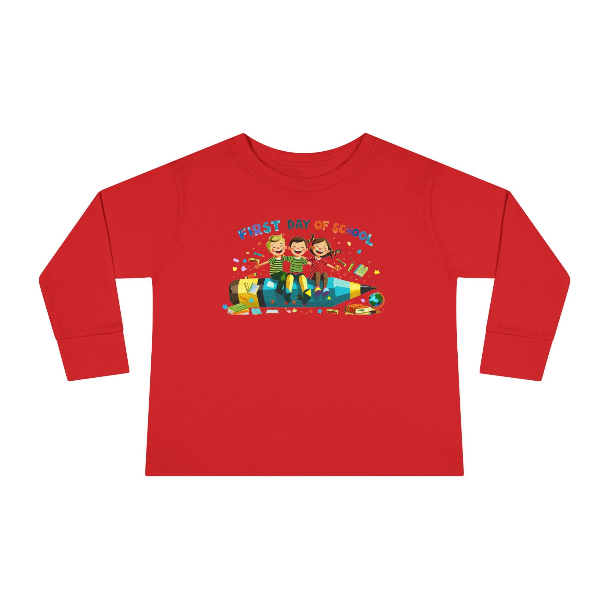 First Day of School Toddler Long Sleeve Tee