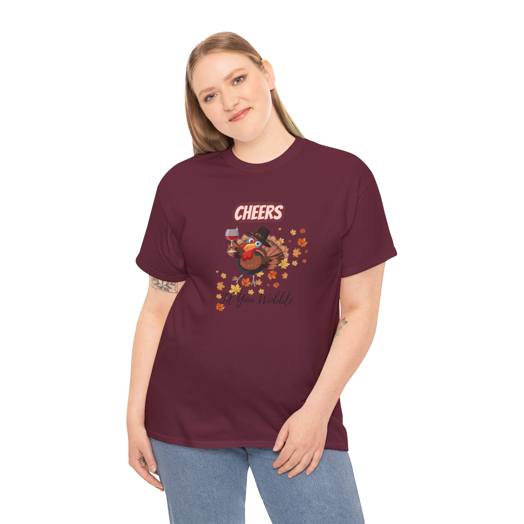 Cheers Til You Wobble Unisex Heavy Cotton Tee