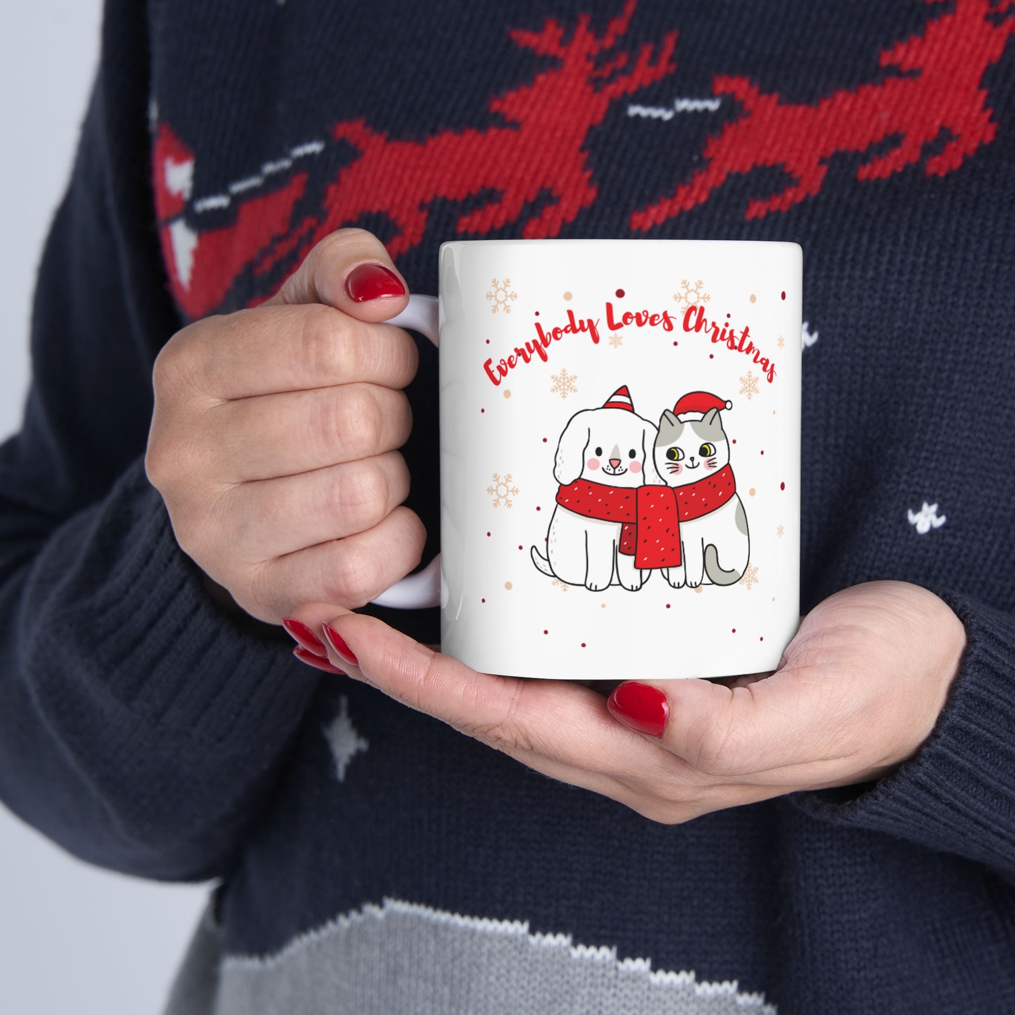 Everybody Loves Christmas Ceramic Mug, (11oz, 15oz)