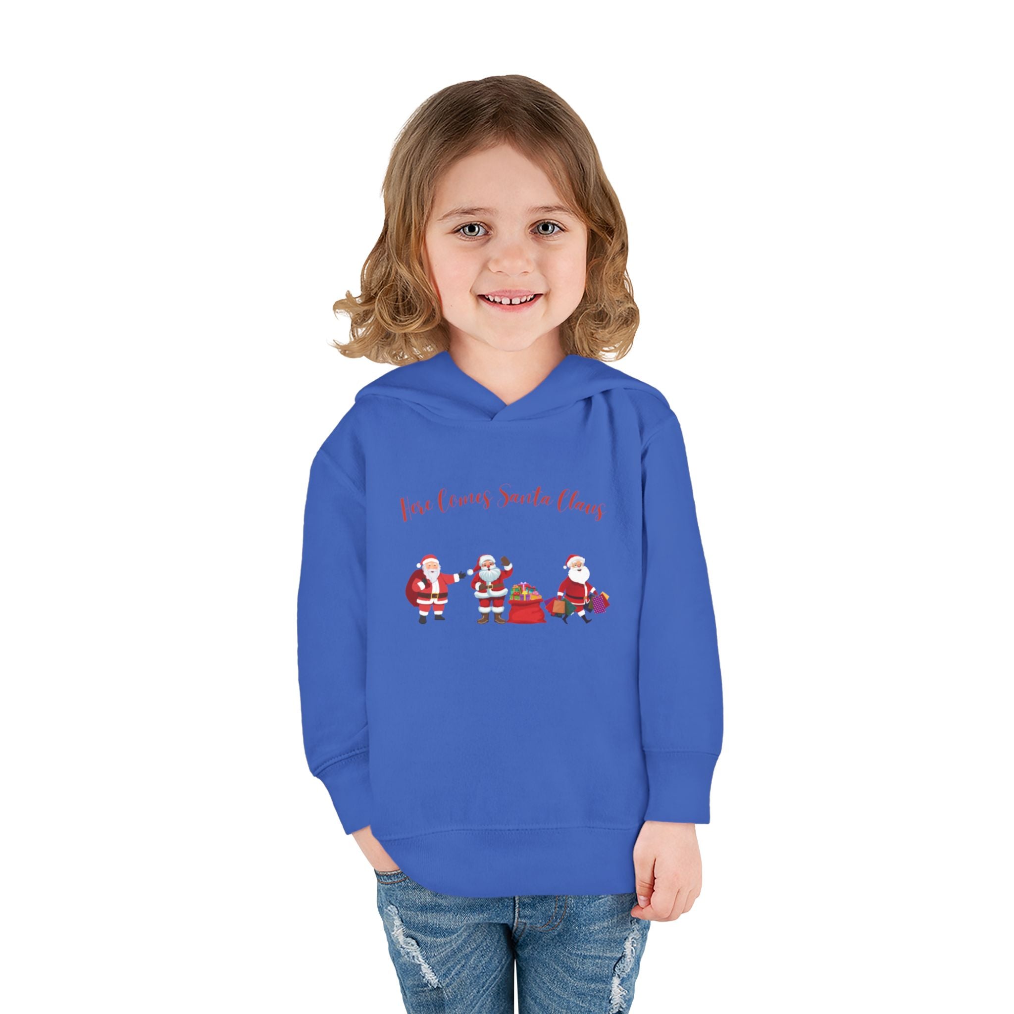 Here Comes Santa Claus Toddler Pullover Fleece Hoodie