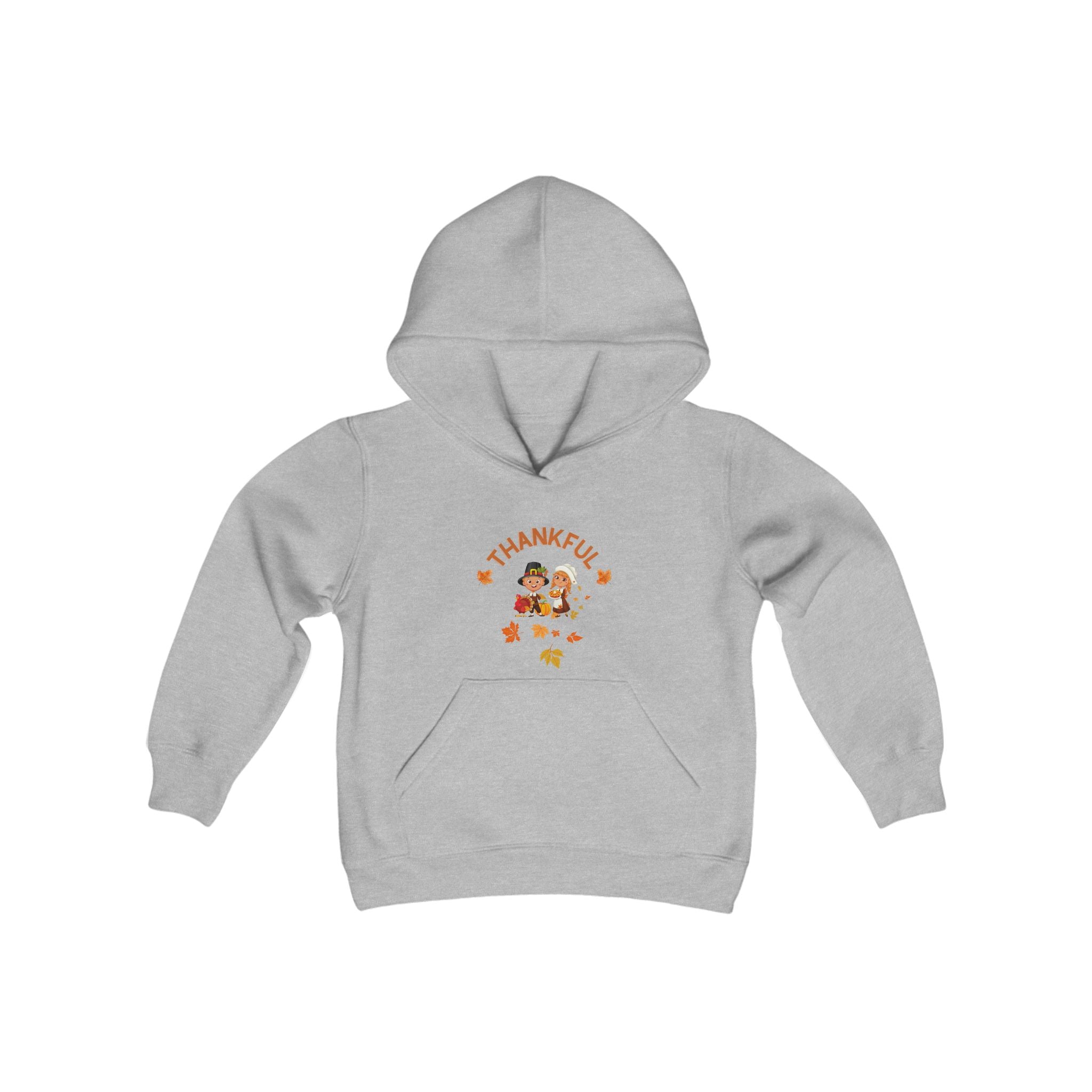Pilgrims Turkey Day Youth Heavy Blend Hooded Sweatshirt