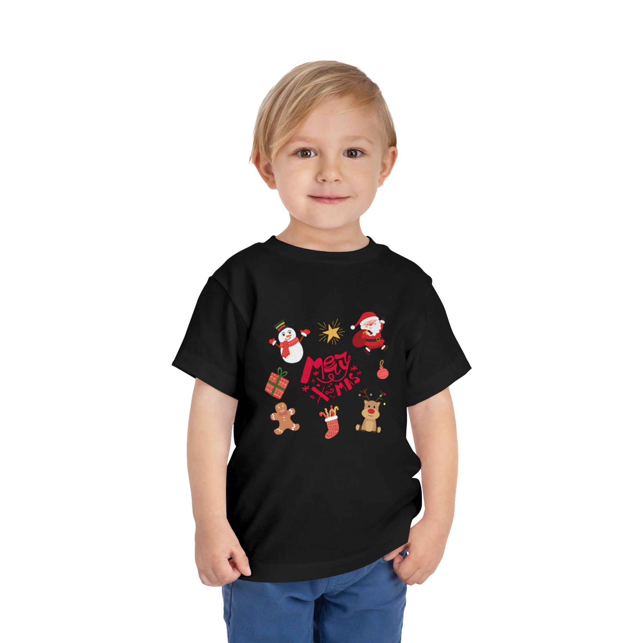 Merry Christmas Crew Toddler Short Sleeve Tee