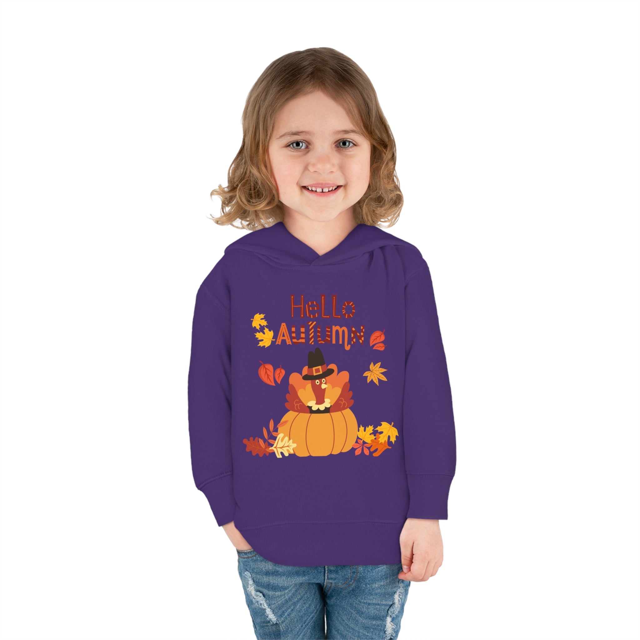 Hello Autumn Toddler Pullover Fleece Hoodie