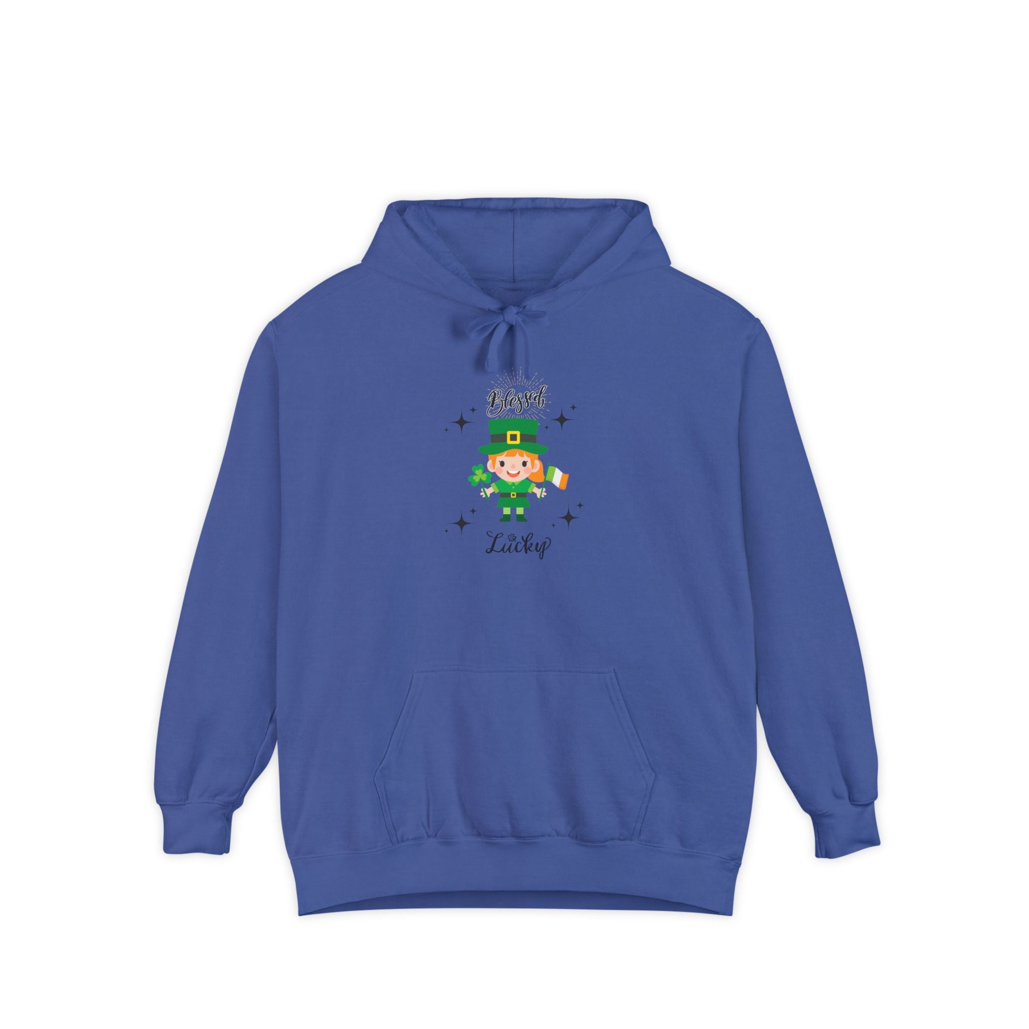 Blessed & Lucky Leprechaun Hoodie - Unisex Garment-Dyed for St. Patrick's Day
