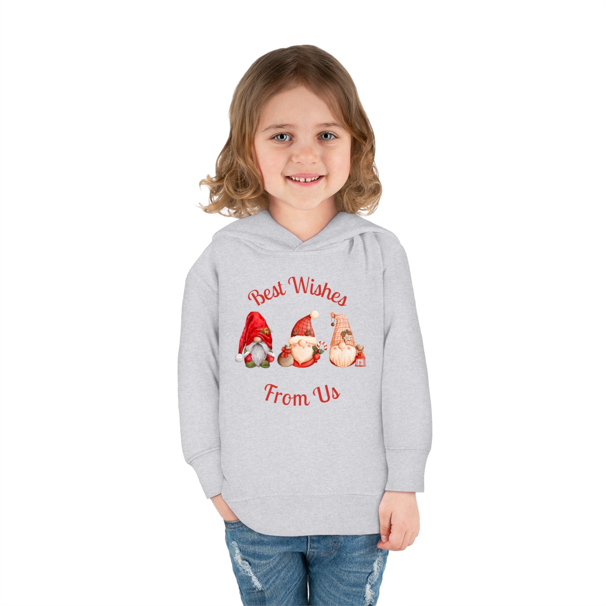 Gnome Best Wishes Toddler Pullover Fleece Hoodie