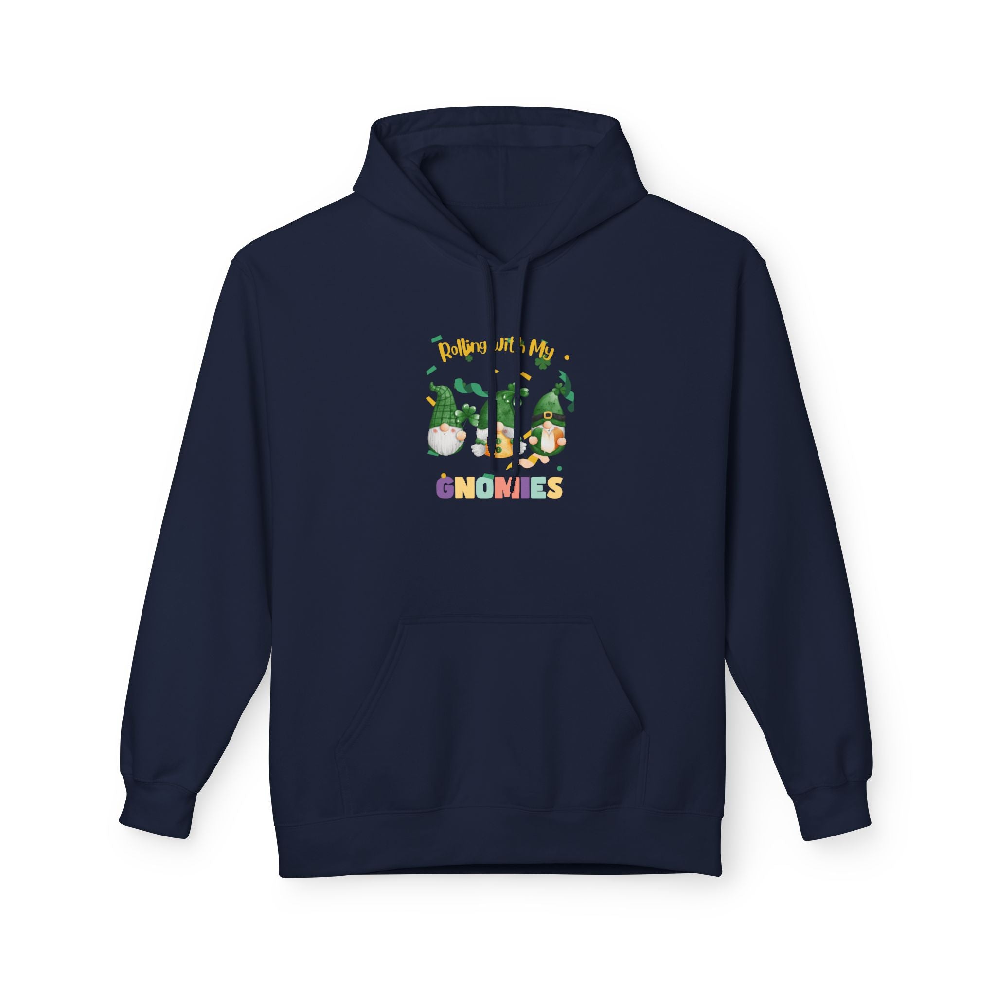 Rolling With My Gnomes Fleece Hoodie - Cozy Unisex Midweight Sweatshirt for Nature Lovers