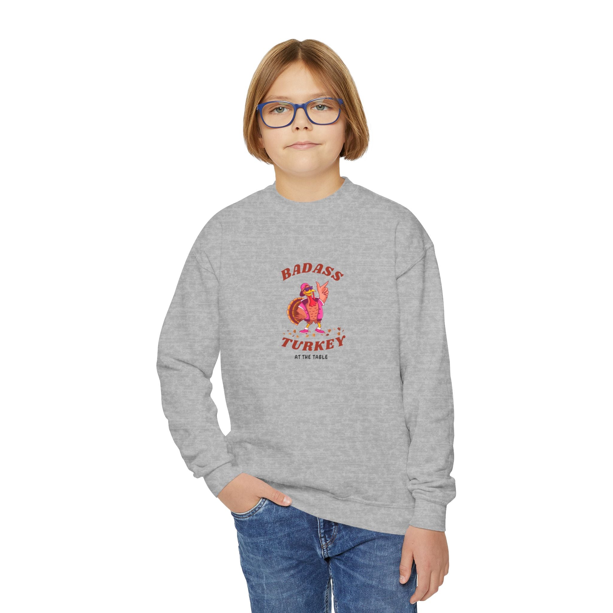 Badass Turkey Youth Crewneck Sweatshirt