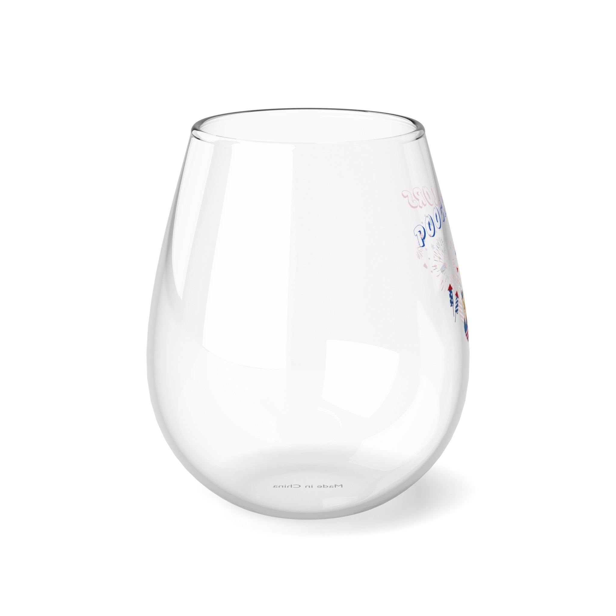 Pooch Colors Stemless Wine Glass, 11.75oz