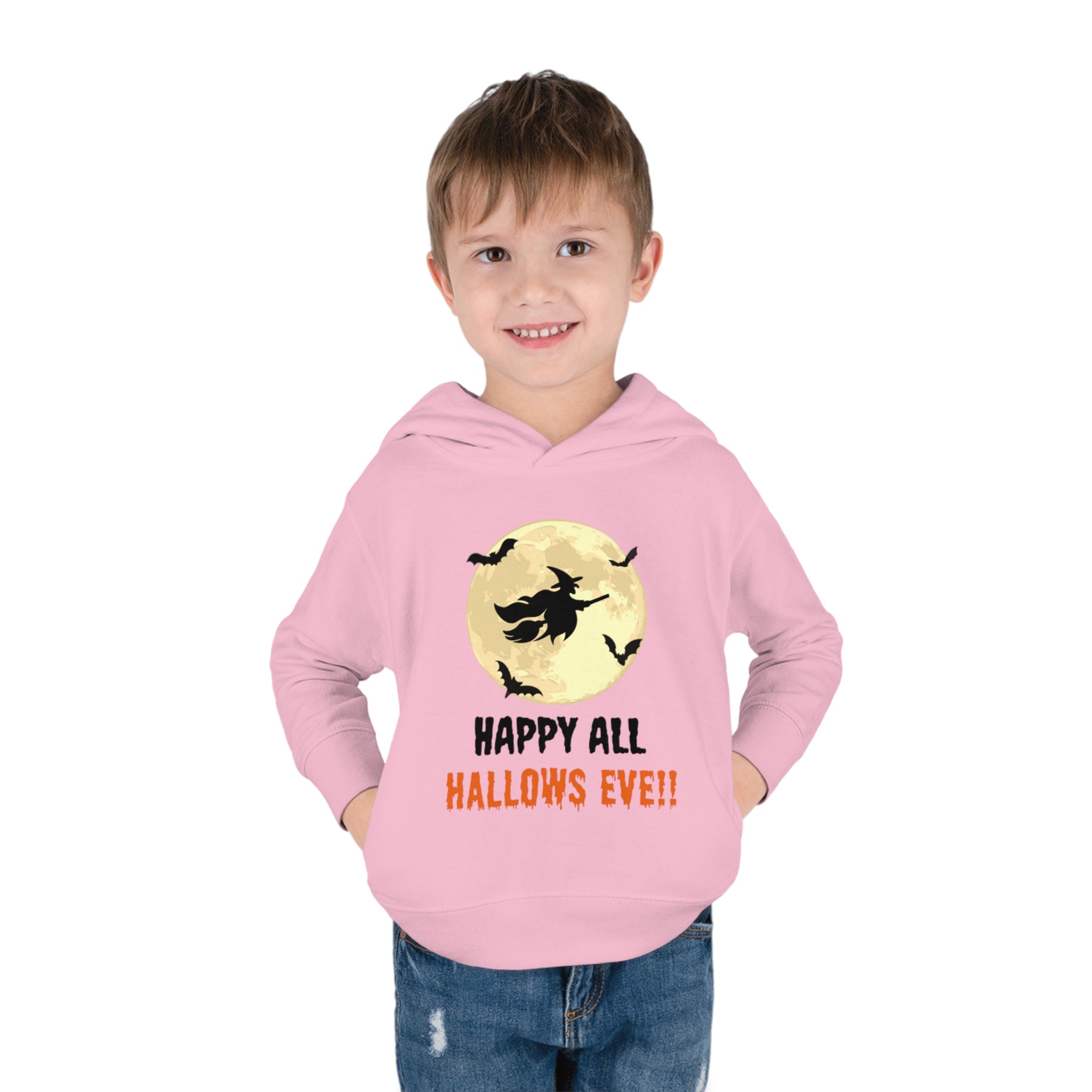 Happy All Hallows Eve Toddler Pullover Fleece Hoodie