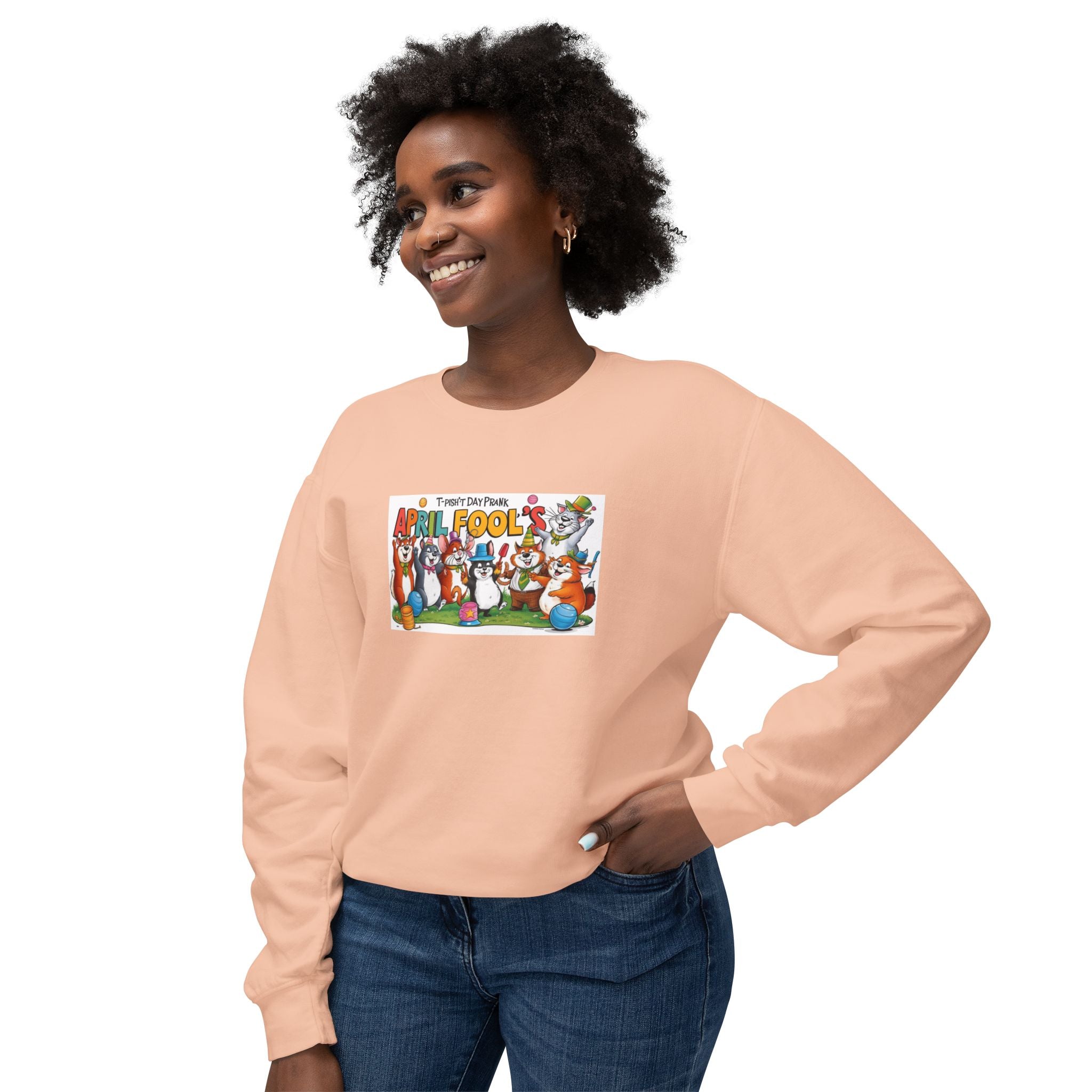 T-Pish'T-Day Prank Unisex Lightweight Crewneck Sweatshirt
