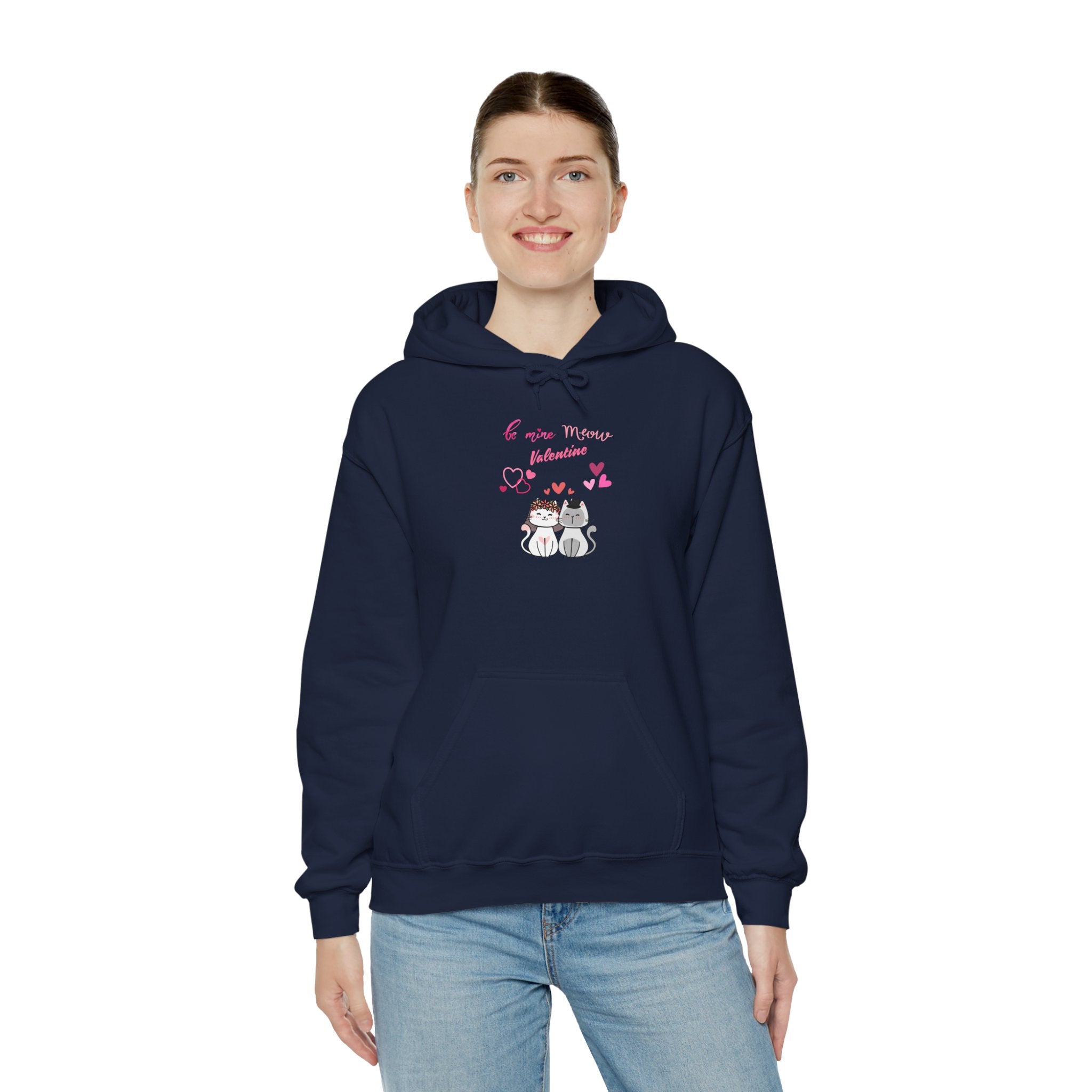 Meow Valentine's Day Unisex Heavy Blend™ Hooded Sweatshirt