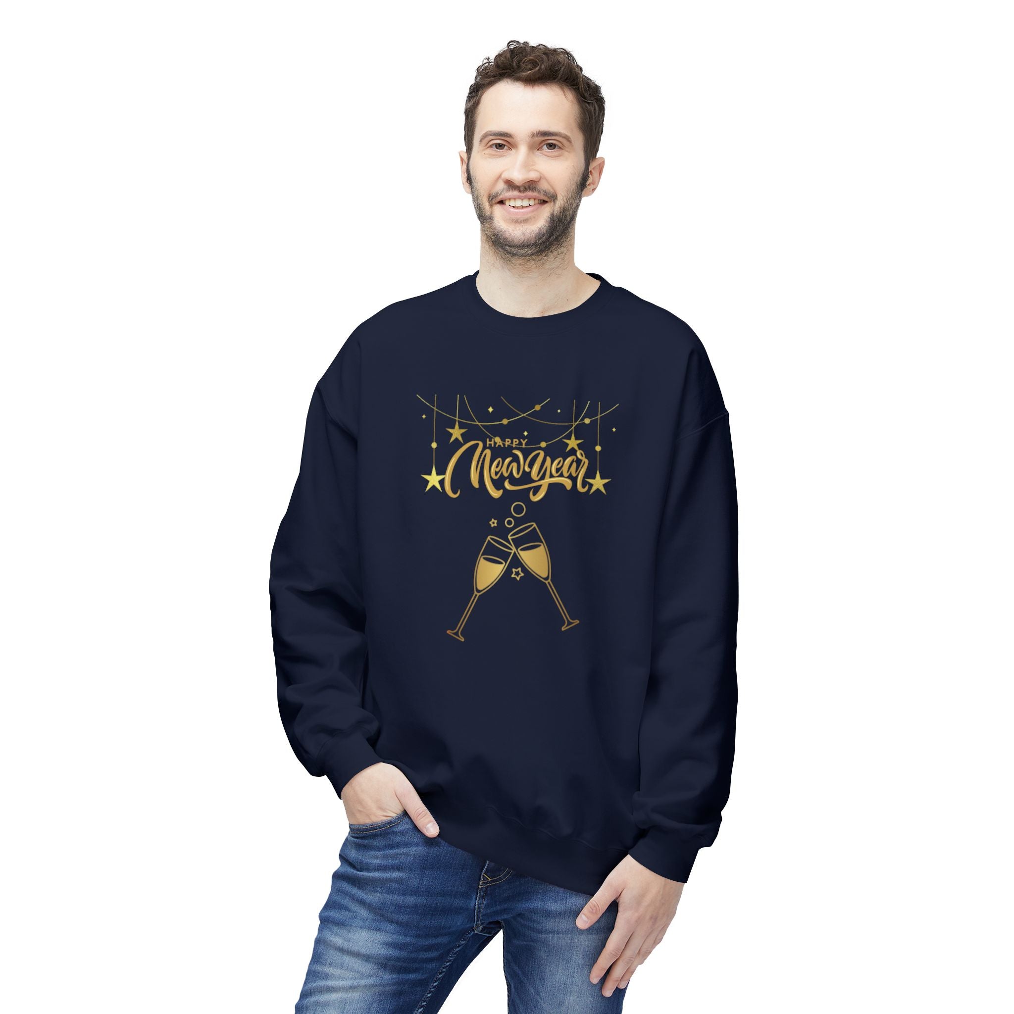 Happy New Year Unisex Midweight Softstyle Fleece Crewneck Sweatshirt