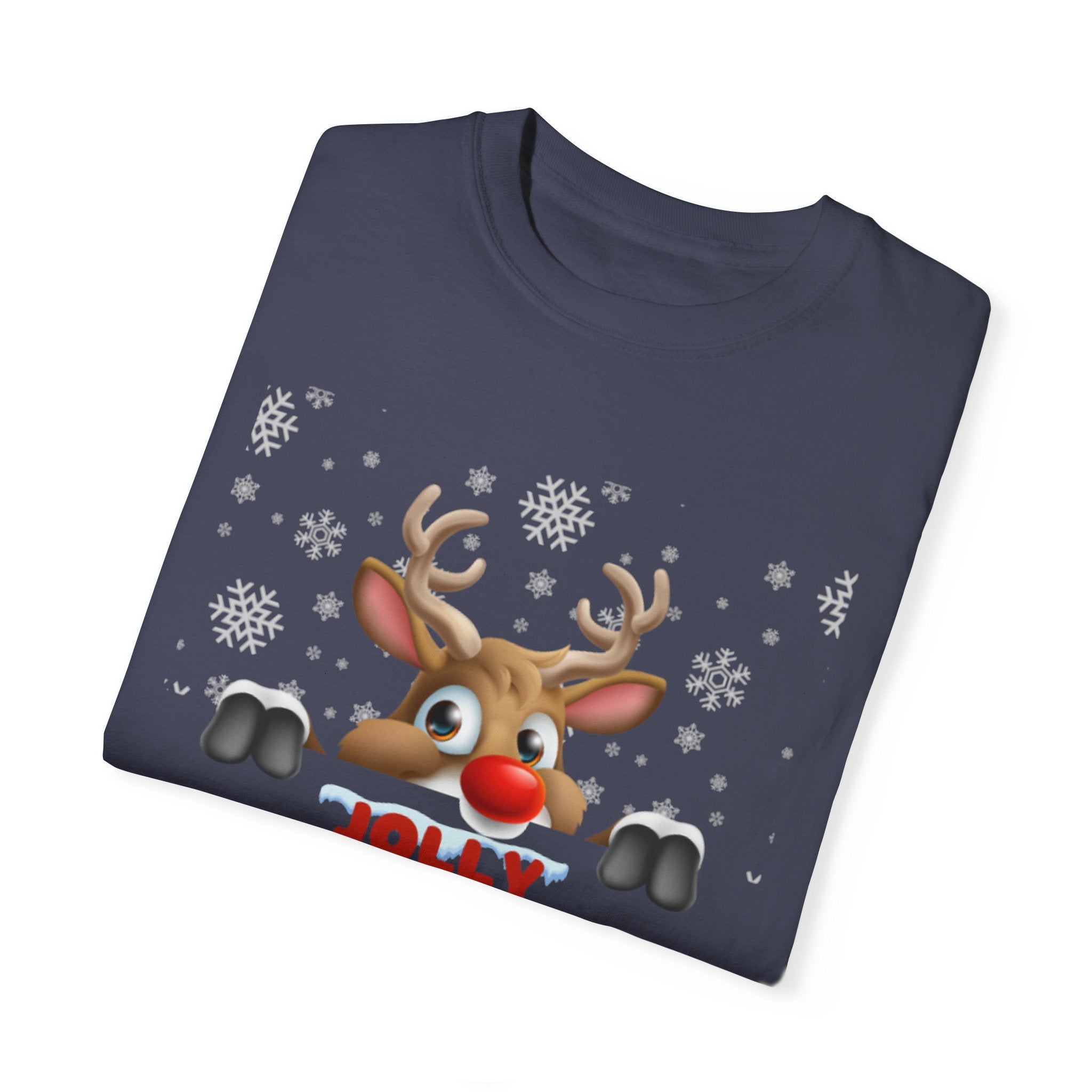 Jolly Christmas Unisex Garment-Dyed T-shirt