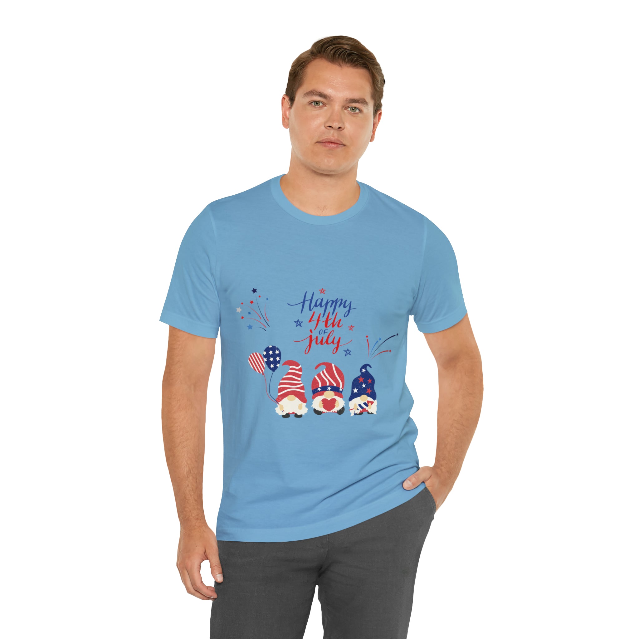 Happy 4th Of July Gnome Unisex Jersey Short Sleeve Tee