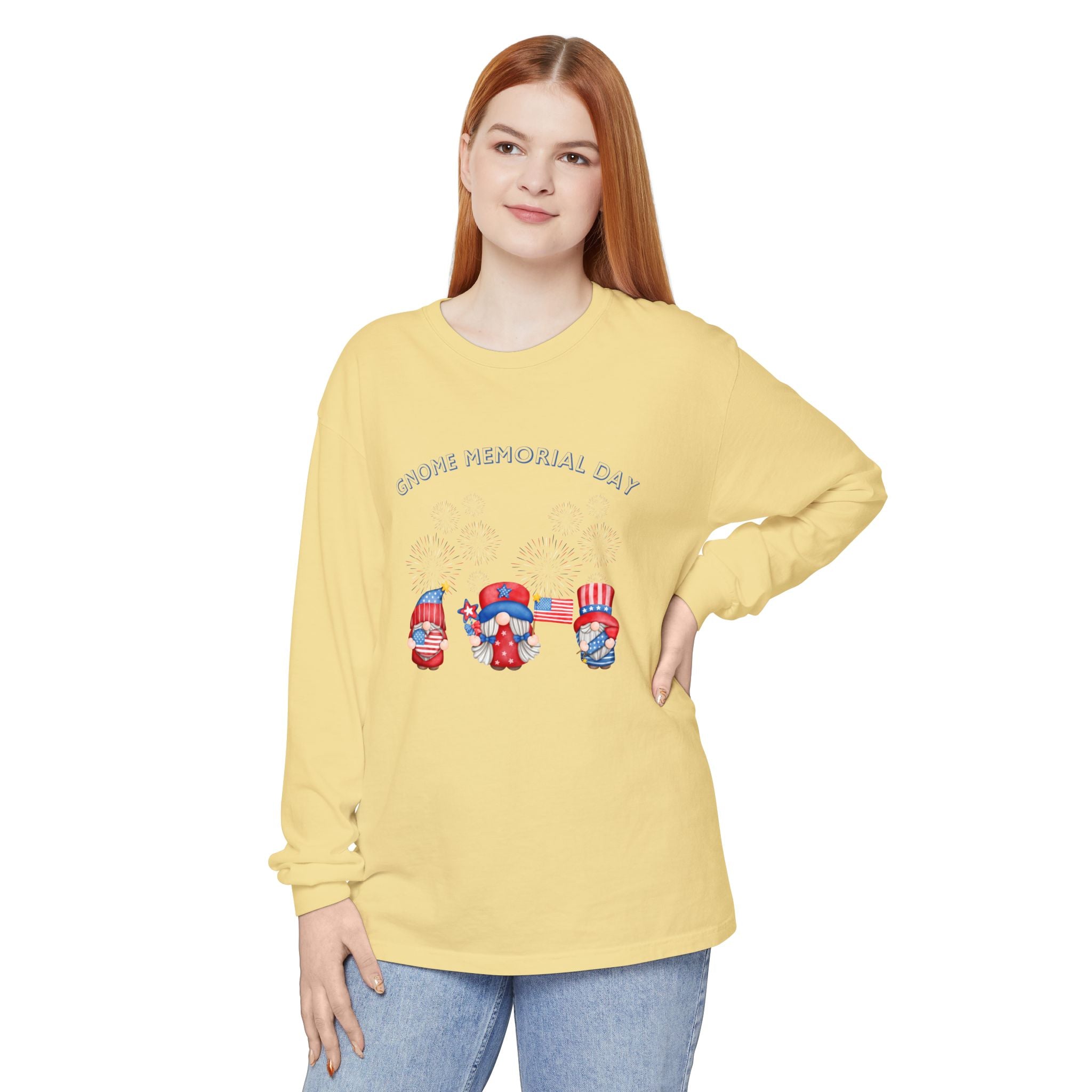 Gnome Memorial Day Long Sleeve T-Shirt
