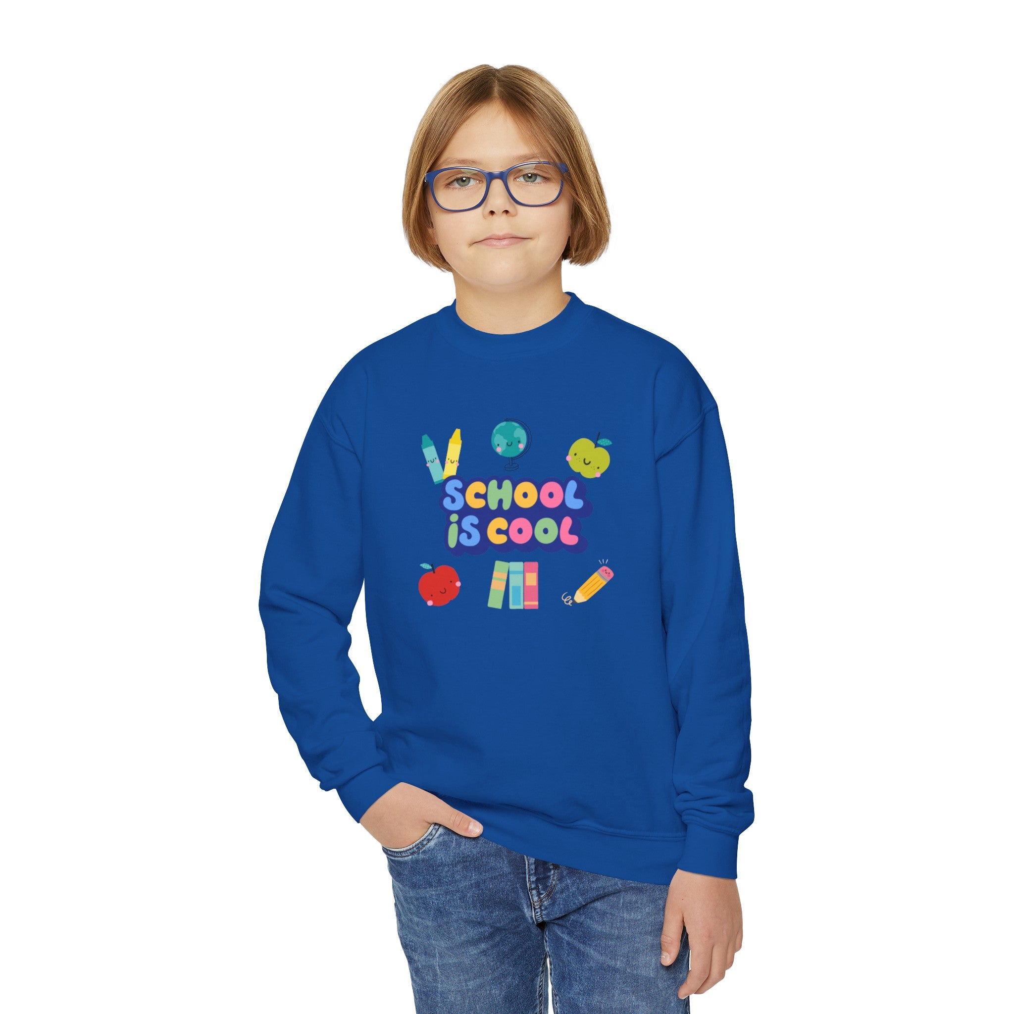 School Is Cool Youth Crewneck Sweatshirt