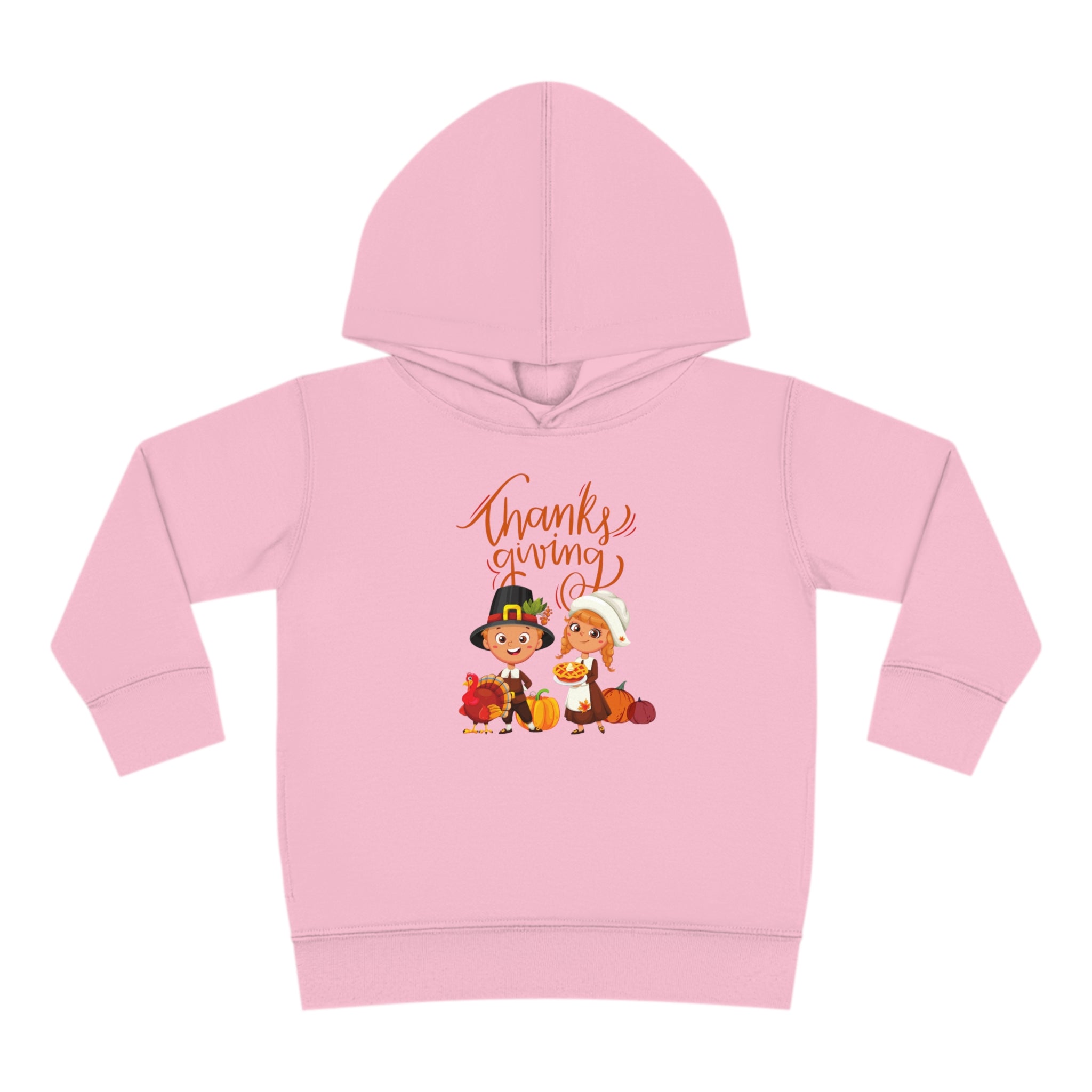 Happy Thanksgiving Toddler Pullover Fleece Hoodie