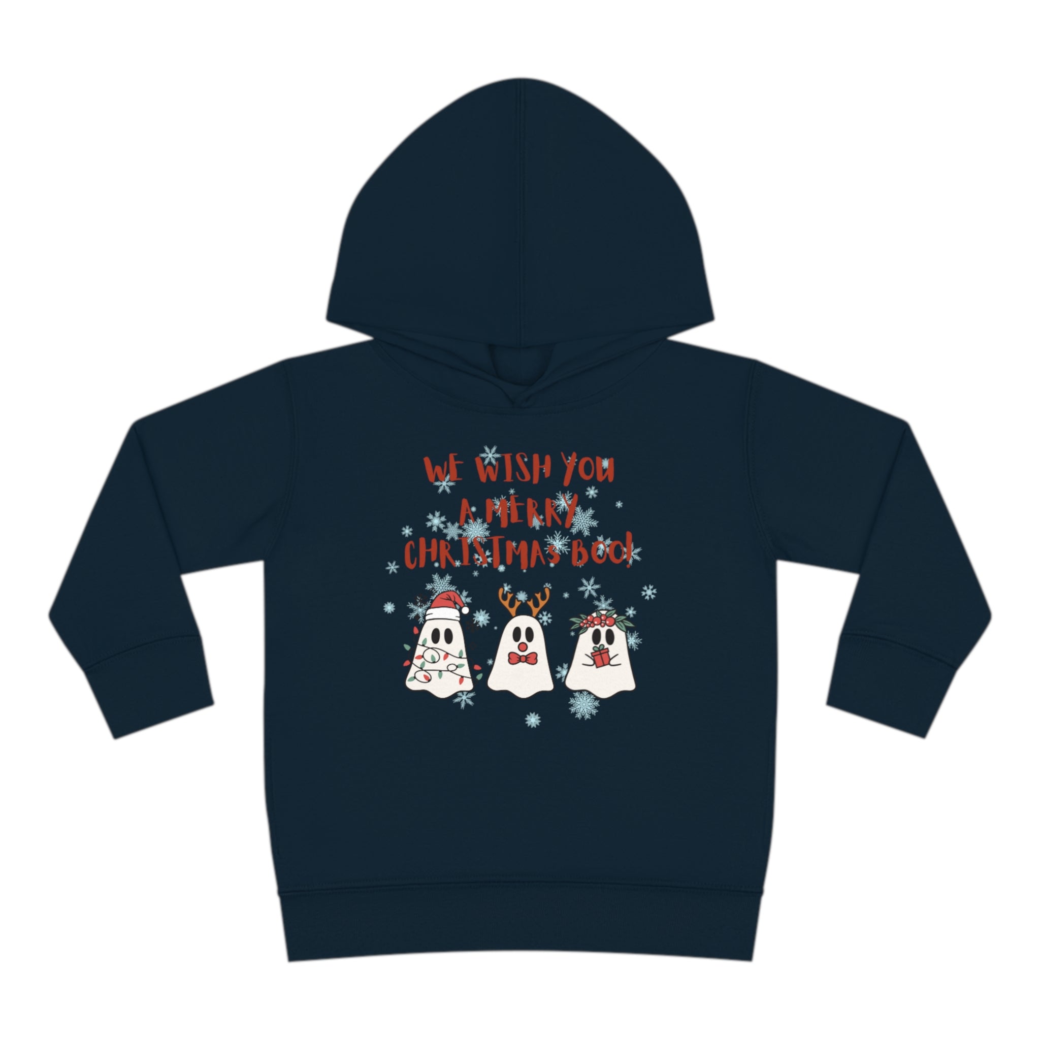 We Wish You A Merry Christmas Boo Toddler Pullover Fleece Hoodie