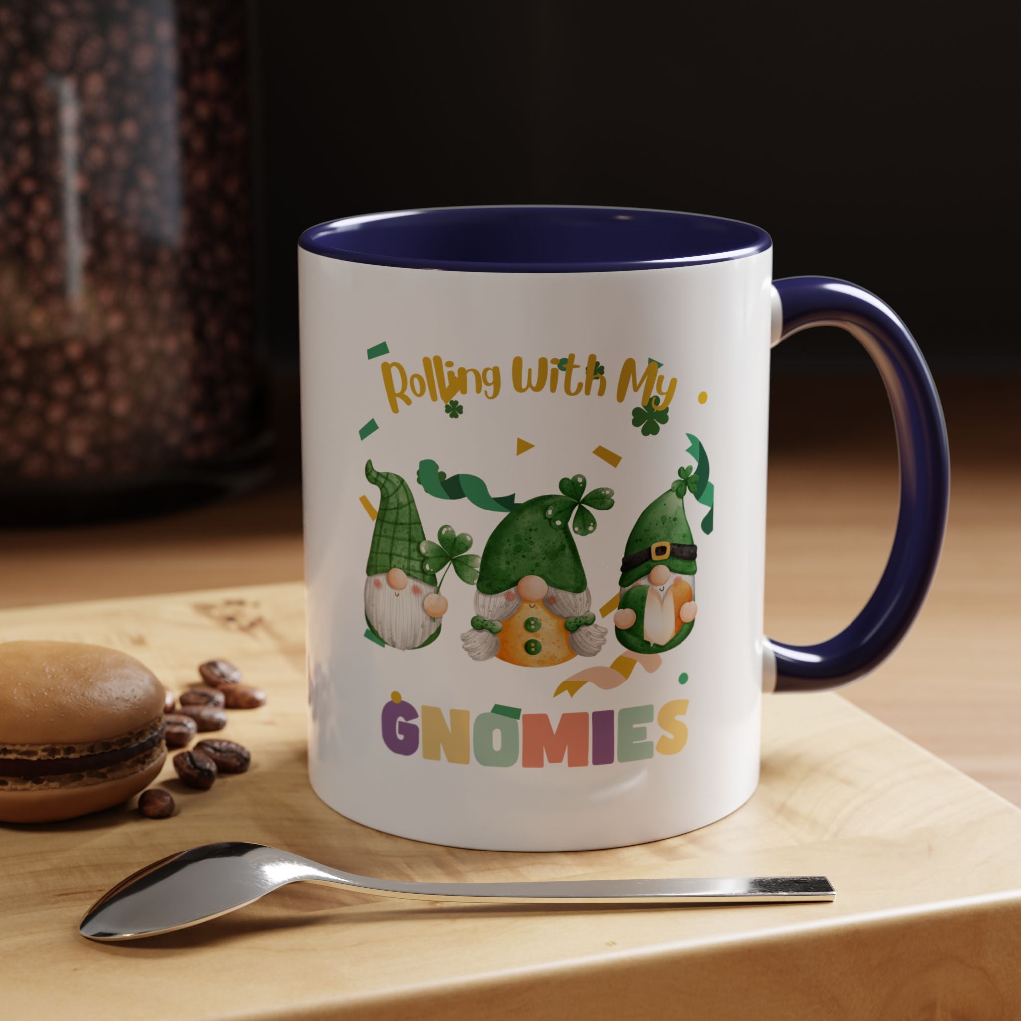 Rolling With My Gnomies Accent Coffee Mug - Fun St. Patrick's Day Gift