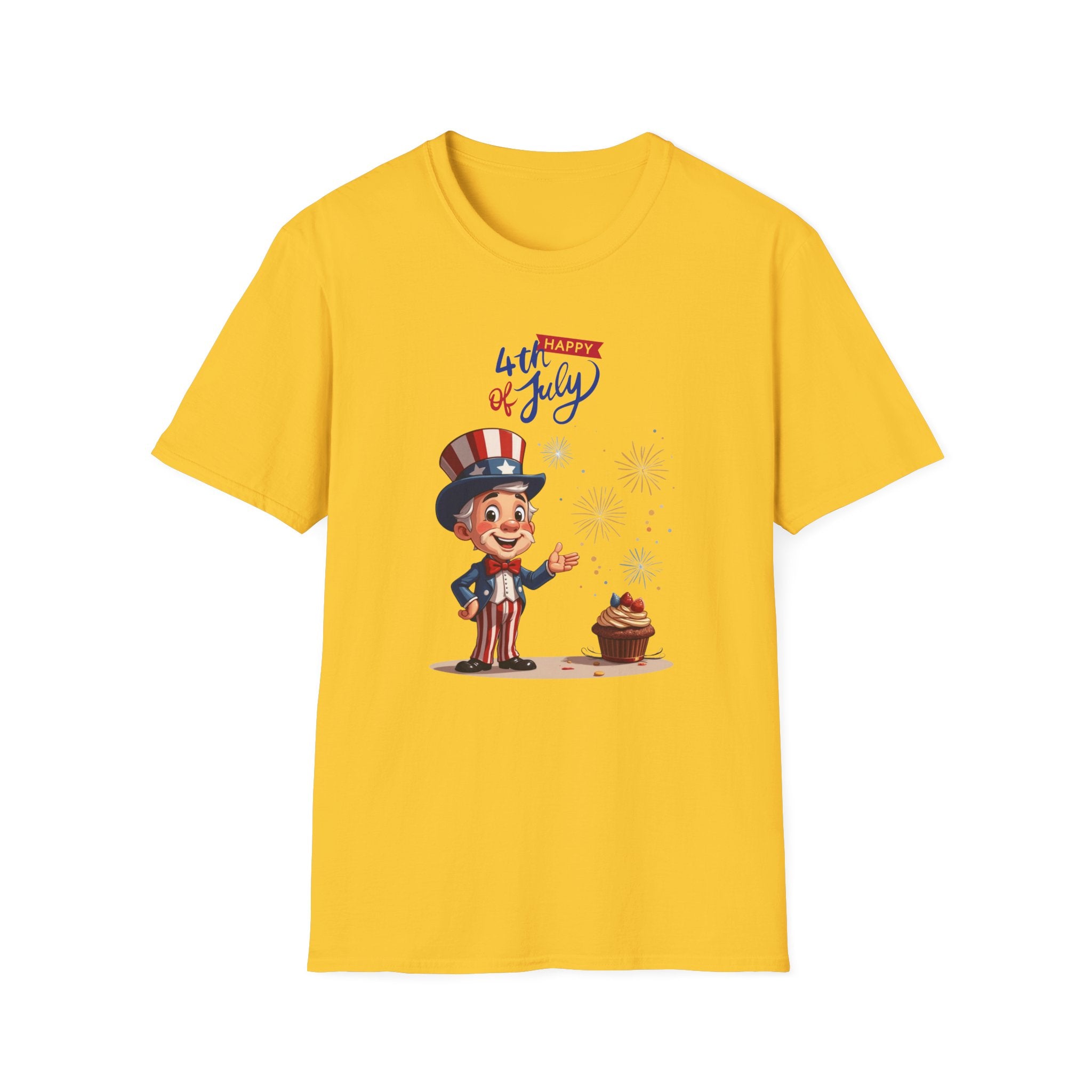 Uncle Sam Happy 4th of July Unisex Soft-style T-Shirt