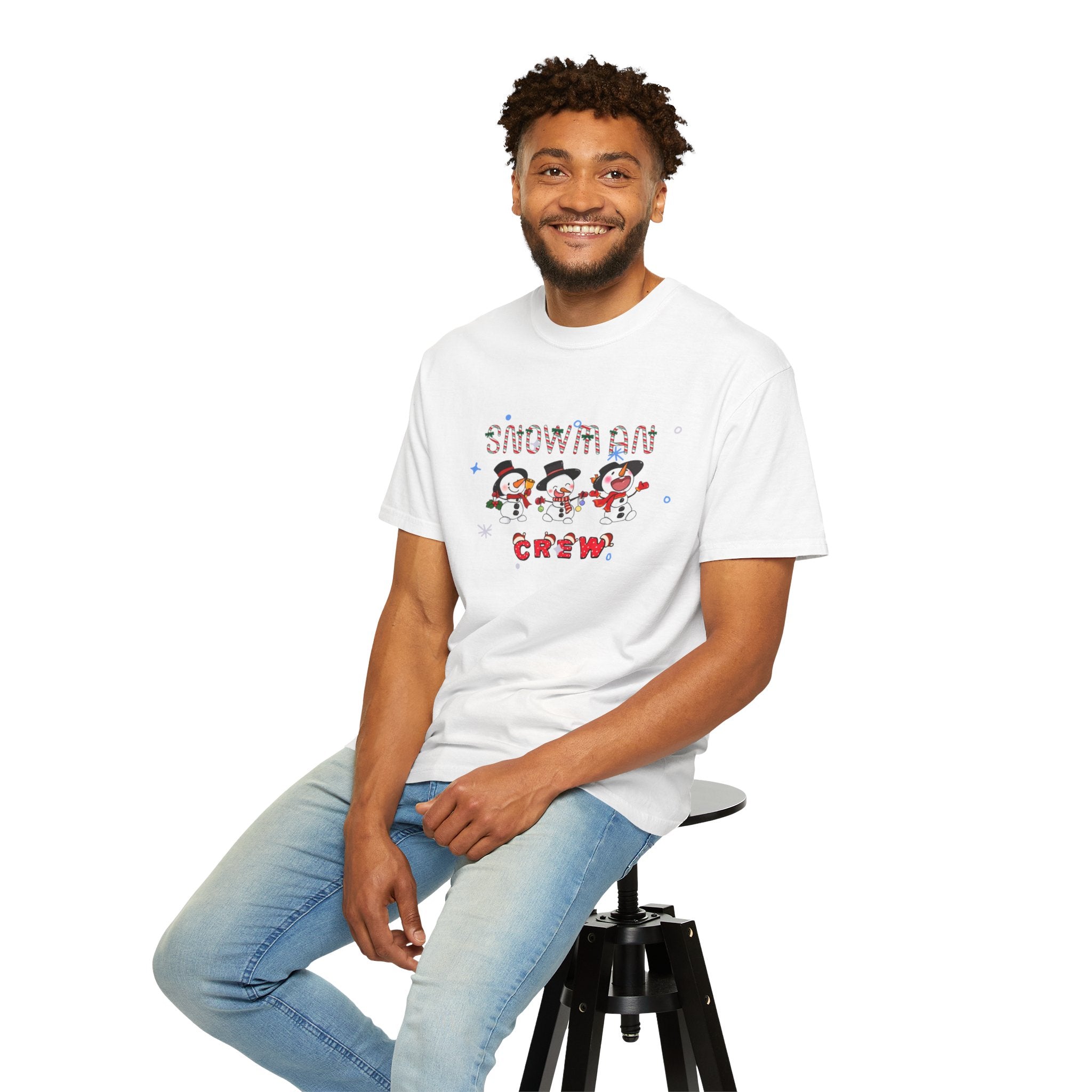 Snowman Crew Unisex Garment-Dyed T-shirt