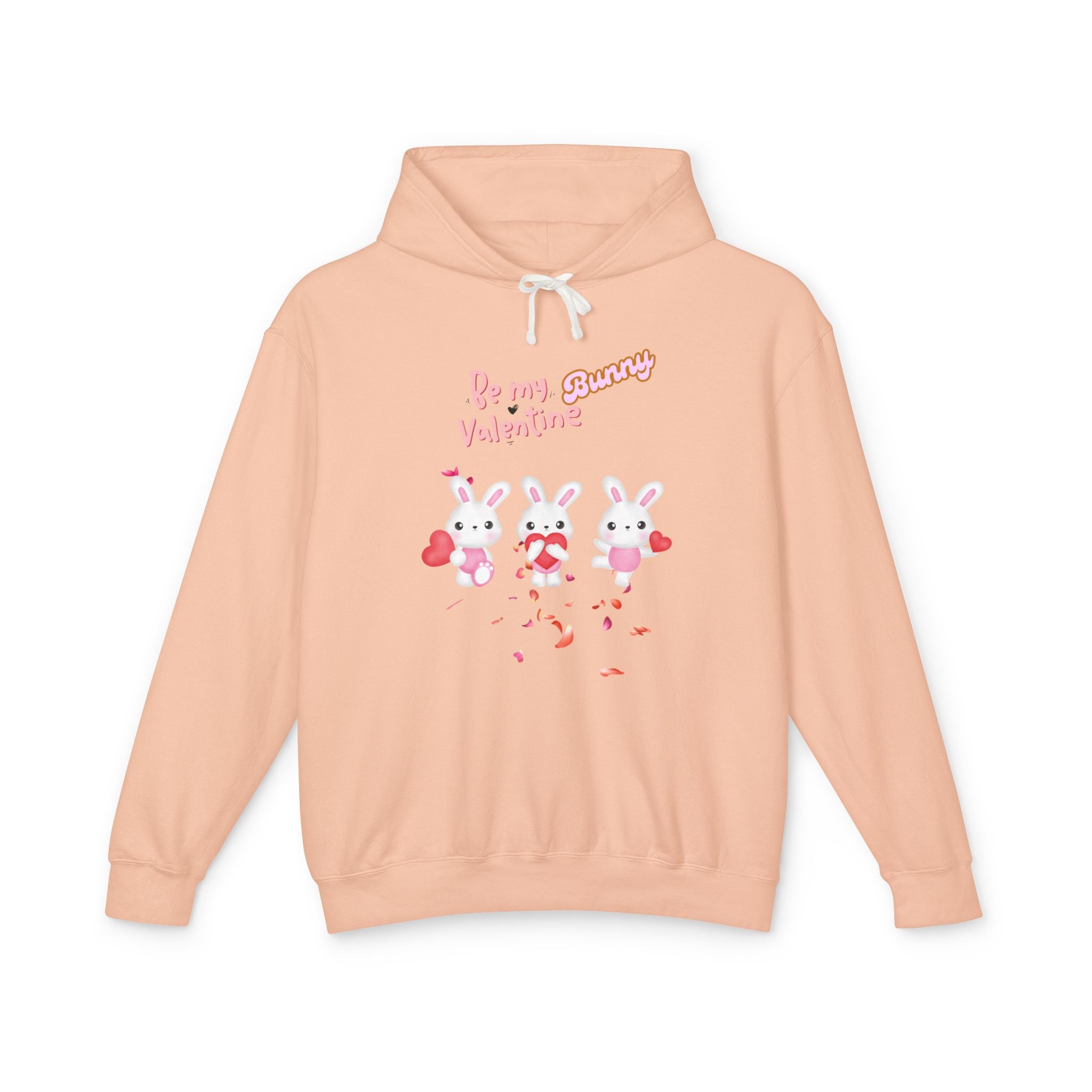 My Bunny Valentine Unisex Lightweight Hooded Sweatshirt