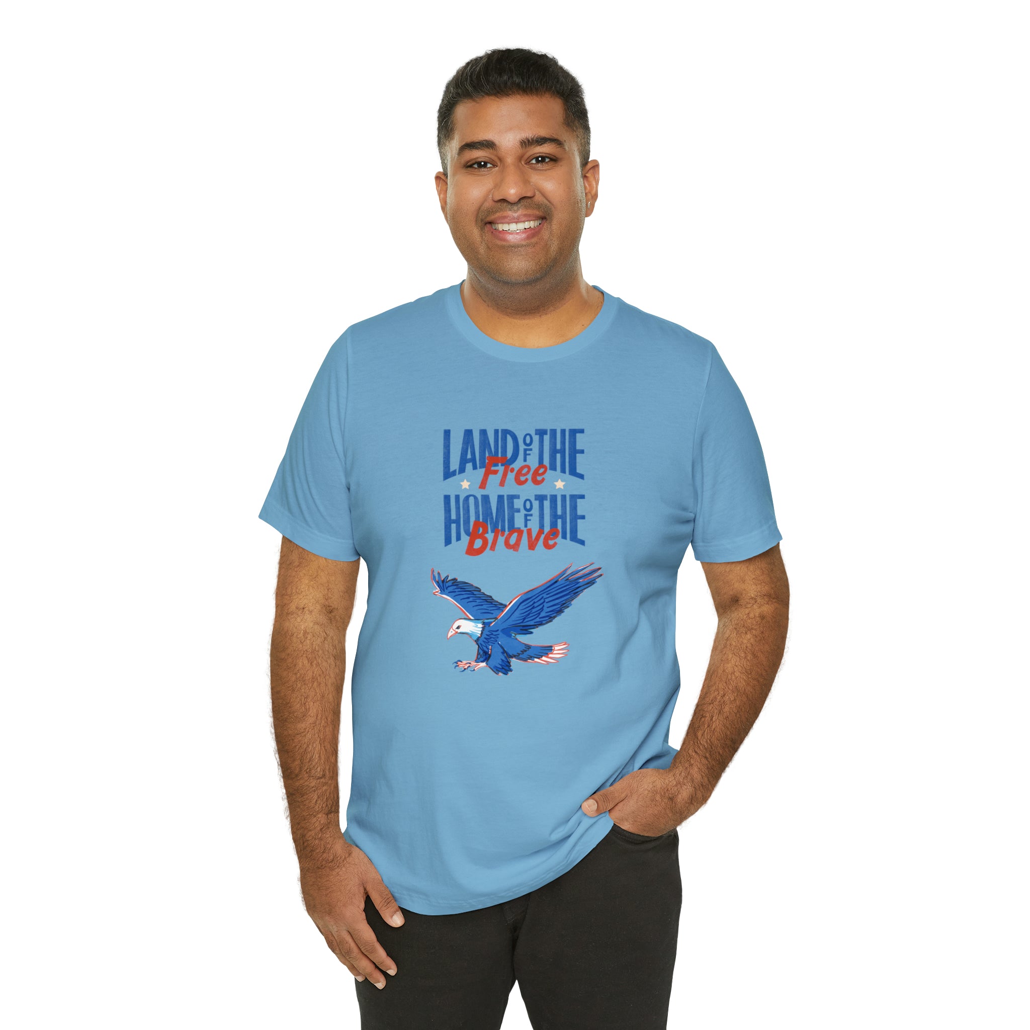 Land Of The Free Home Of The Brave Unisex Jersey Short Sleeve Tee