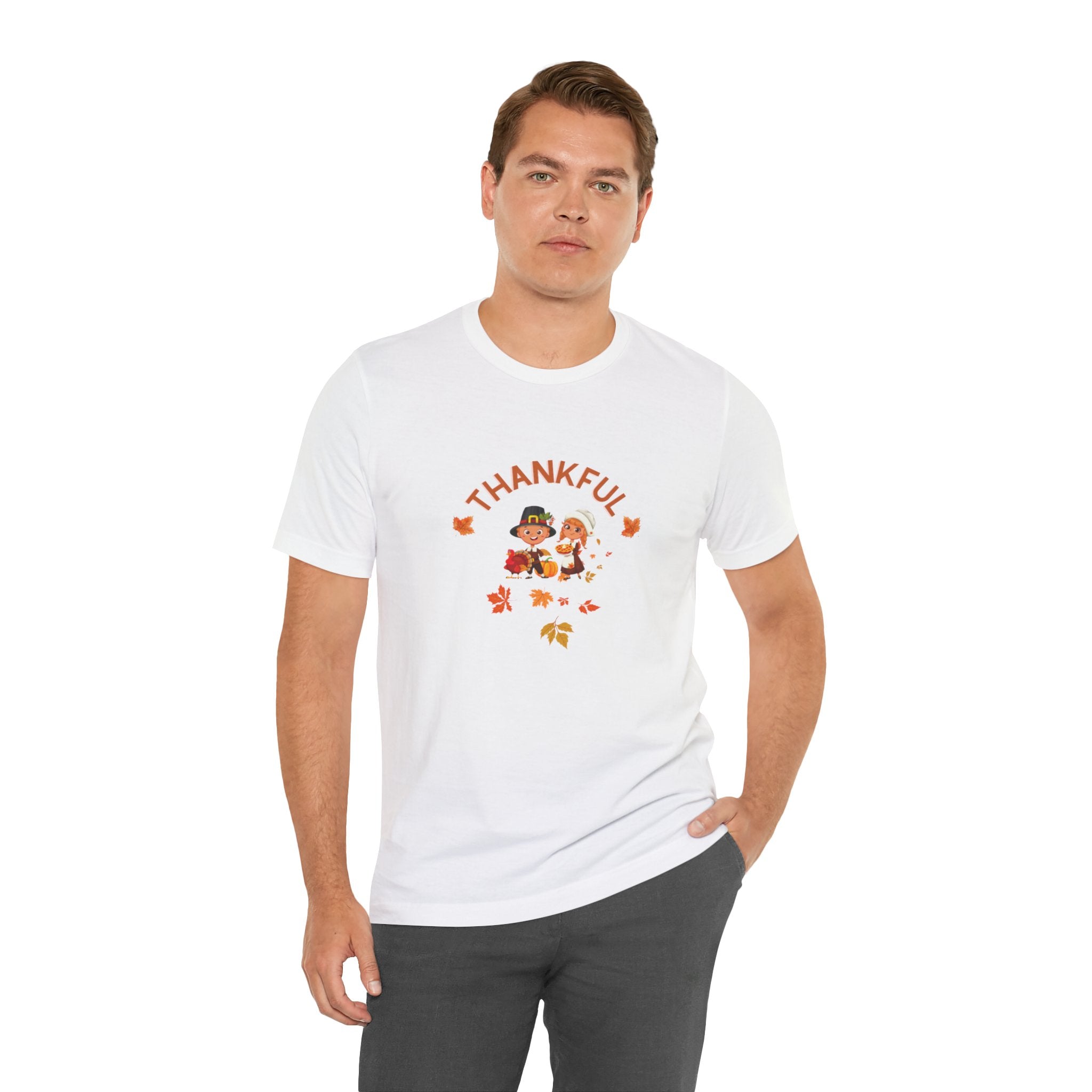 Pilgrims Turkey Day Unisex Jersey Short Sleeve Tee